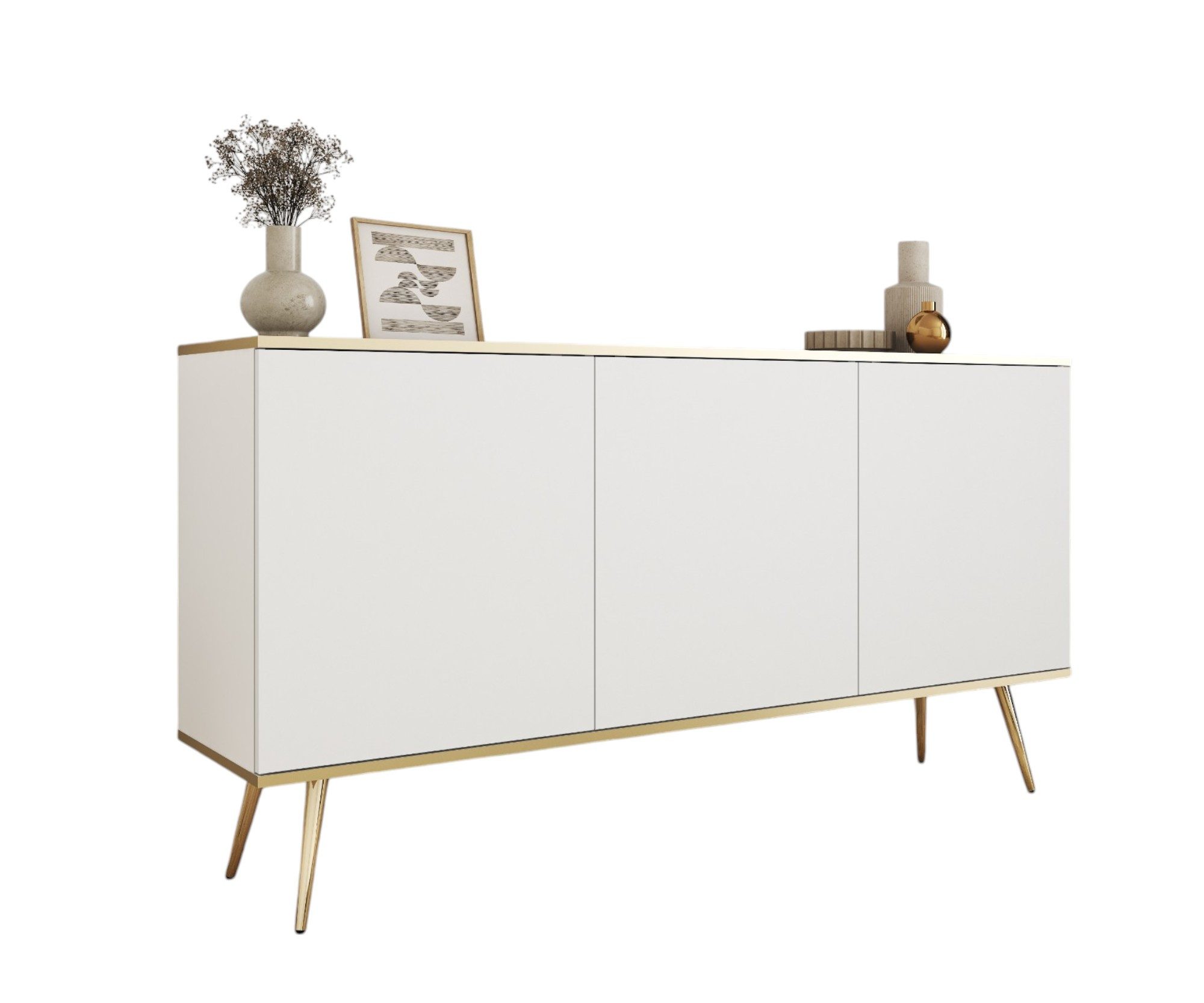 Compleo Kommode mit 3 Türen MONO, Luxus Möbel, Modern Wohnzimmer
