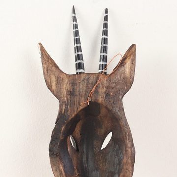 Oriental Galerie Dekofigur 3er Set Wandmasken Afrika Zebra Antilope Giraffe 30 cm (1 St), Afrikanische Dekofiguren Skulpturen zum aufhängen