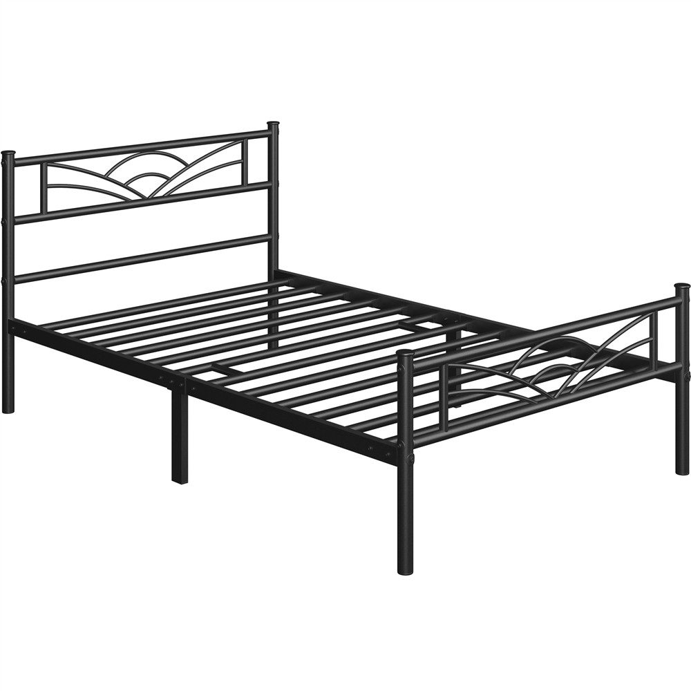 Yaheetech Bettgestell Metallbett, Bettrahmen mit Kopfteil, günstig online kaufen