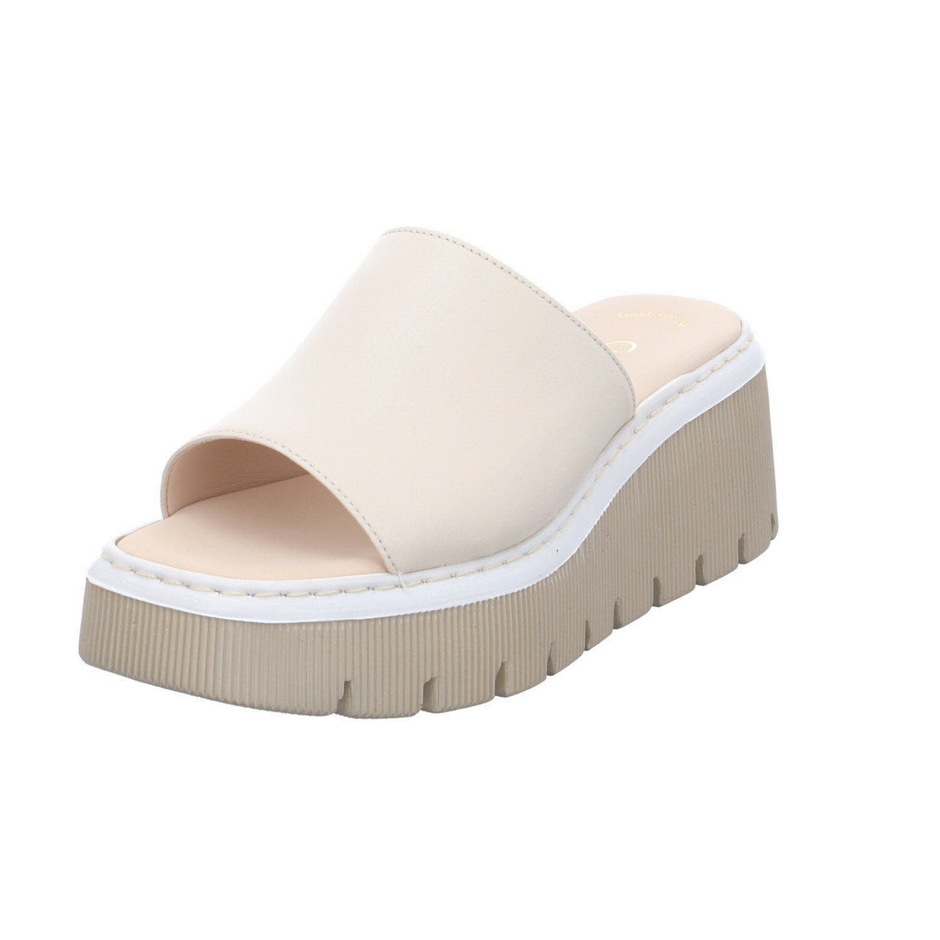 Gabor Damen Pantoletten Sandalen Pantolette Glattleder Pantolette Glattleder Beige (panna)