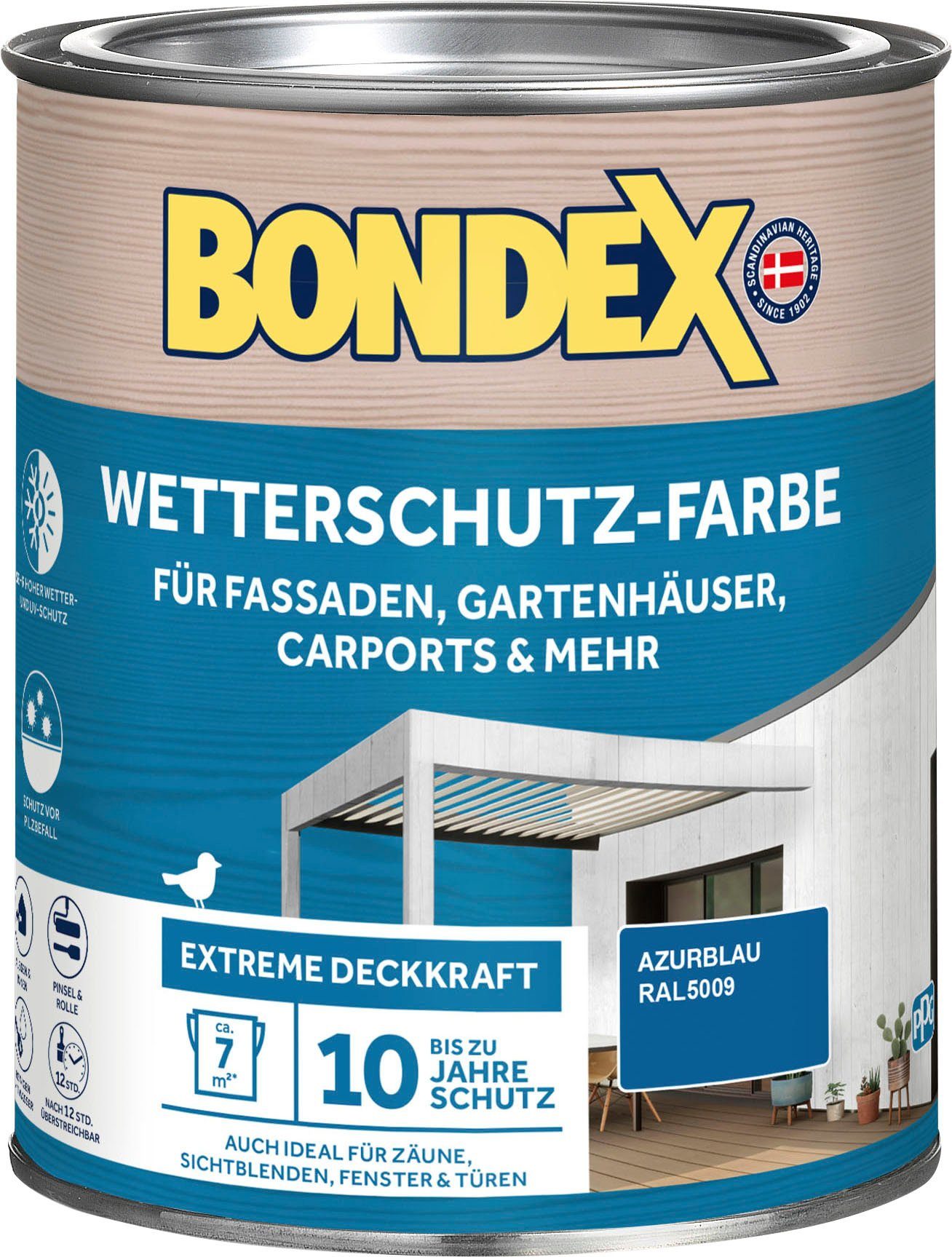 Bondex Wetterschutzfarbe Azurblau