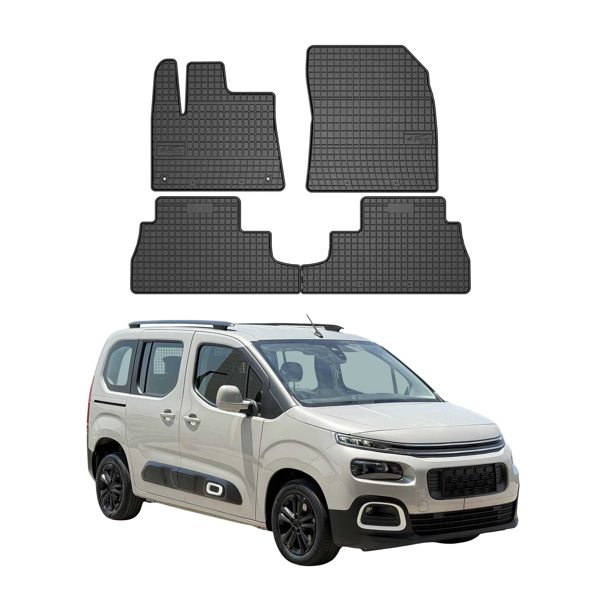 OMAC Auto-Fußmatten für Citroen Berlingo Multispace 2018-2025 Schwarz 4 tlg (4 St), für Citroen Berlingo Multispace 2018-2025 Citroen Berlingo Multispace 2018-2025, Antirutsch,Wasserfest,Einfache Installation