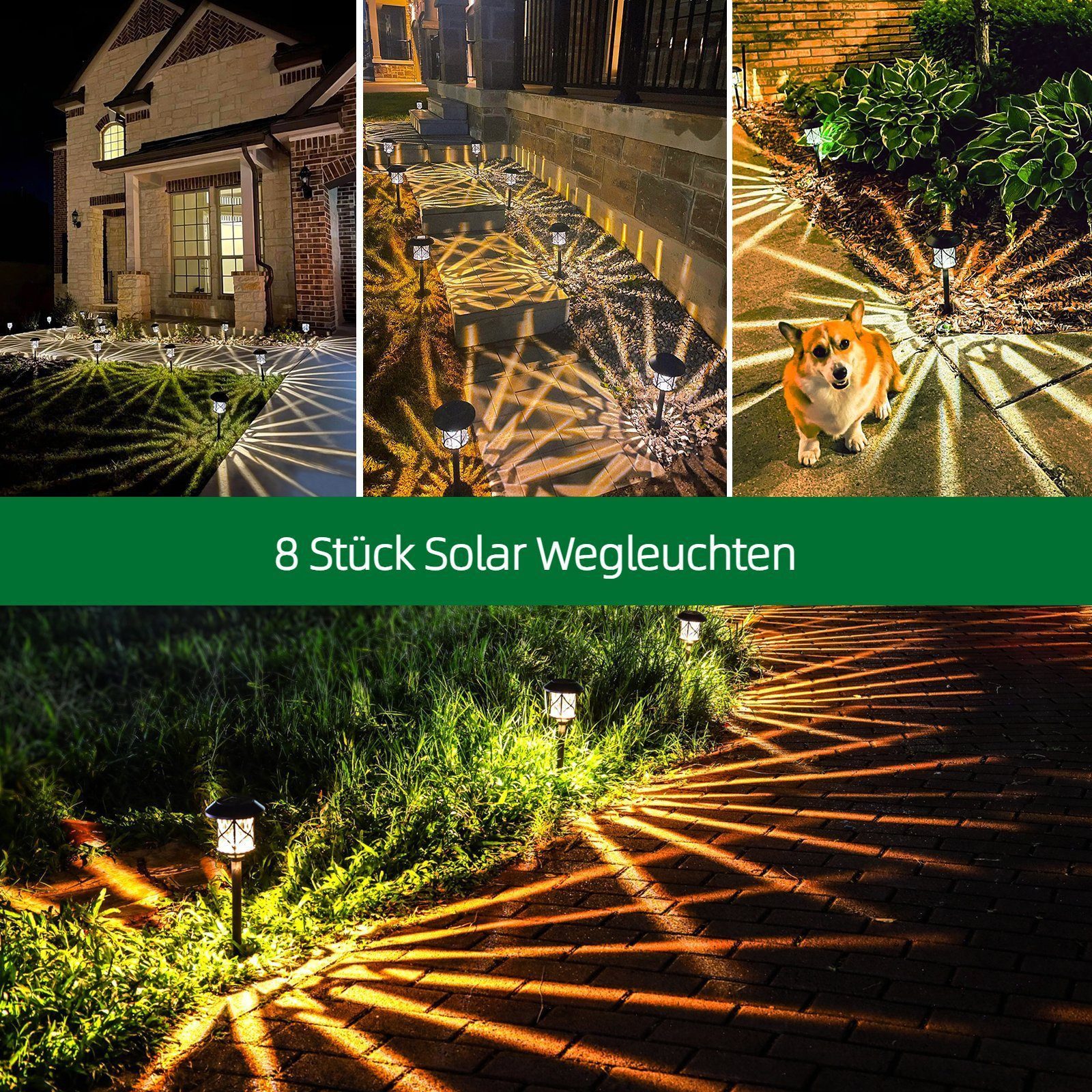 Elegear LED Solarleuchte 6/8 Stück Gartenleuchten günstig online kaufen