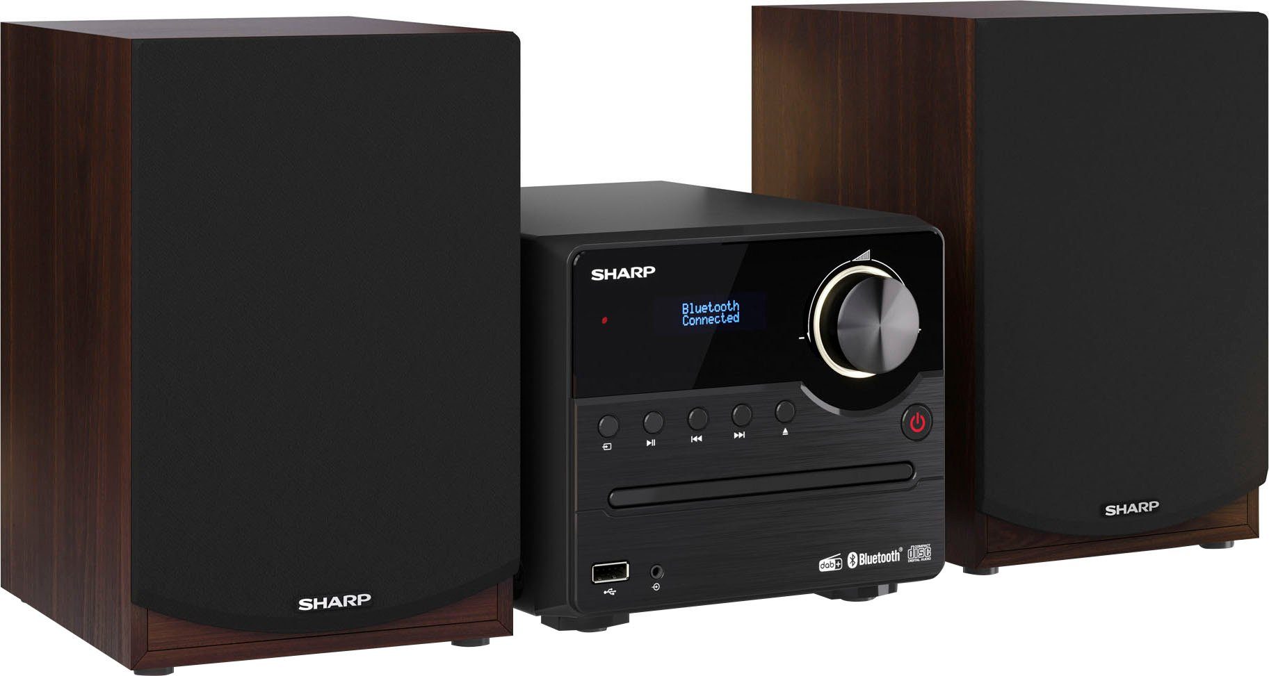 Sharp XL-B517D W, 2.0 braun Audio-System Mikro (45 Bluetooth)