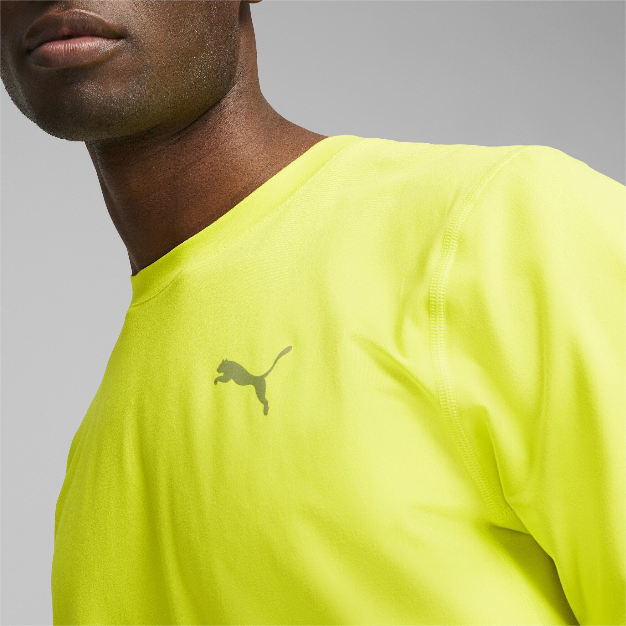 PUMA Laufshirt Cloudspun kurzärmliges Yellow Herren Lauf-T-Shirt Burst