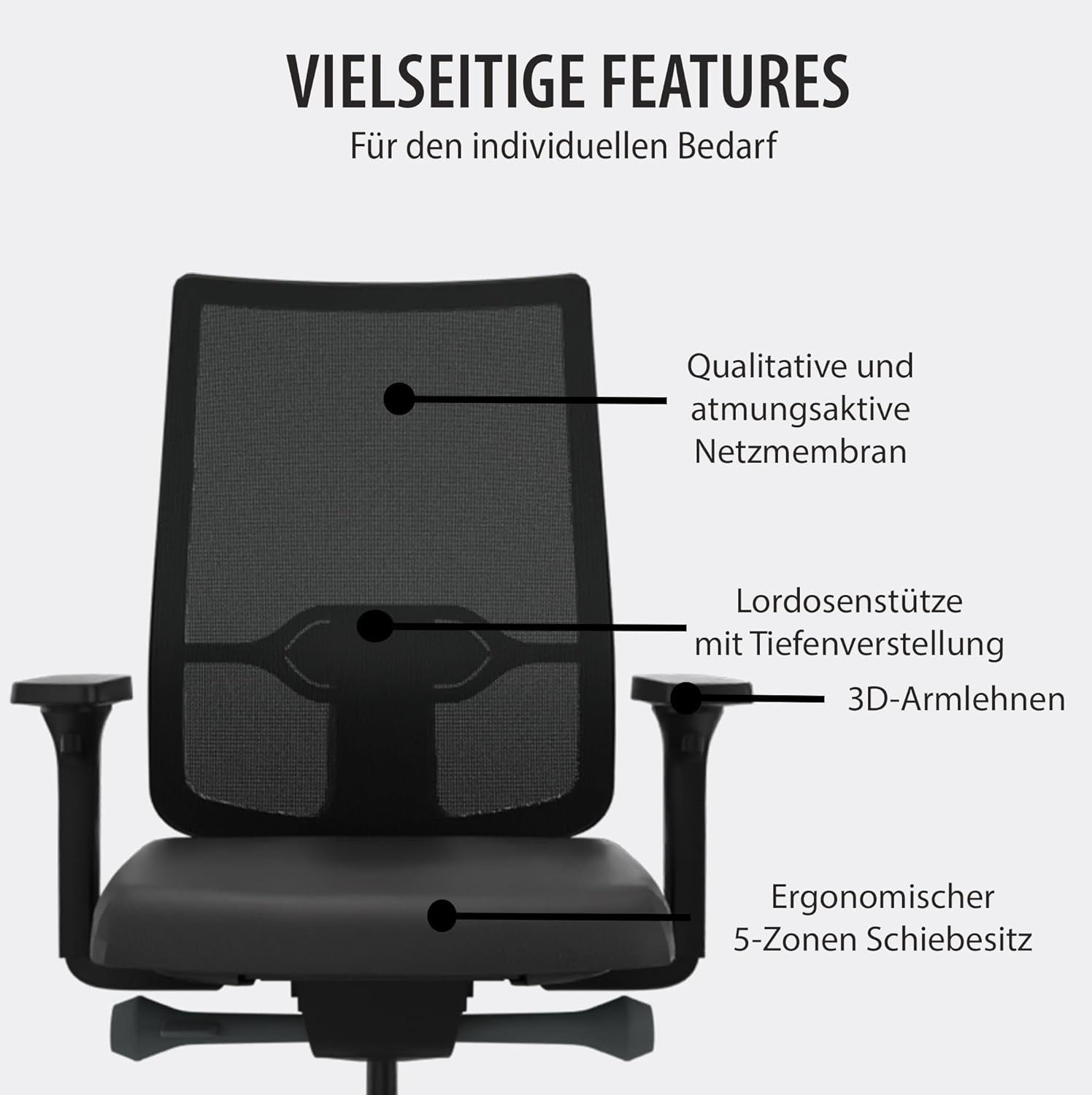sedus Bürostuhl Sedus se:do Pro, Drehstuhl, Schwarz, bis 130kg Belastbar, ergonomisch
