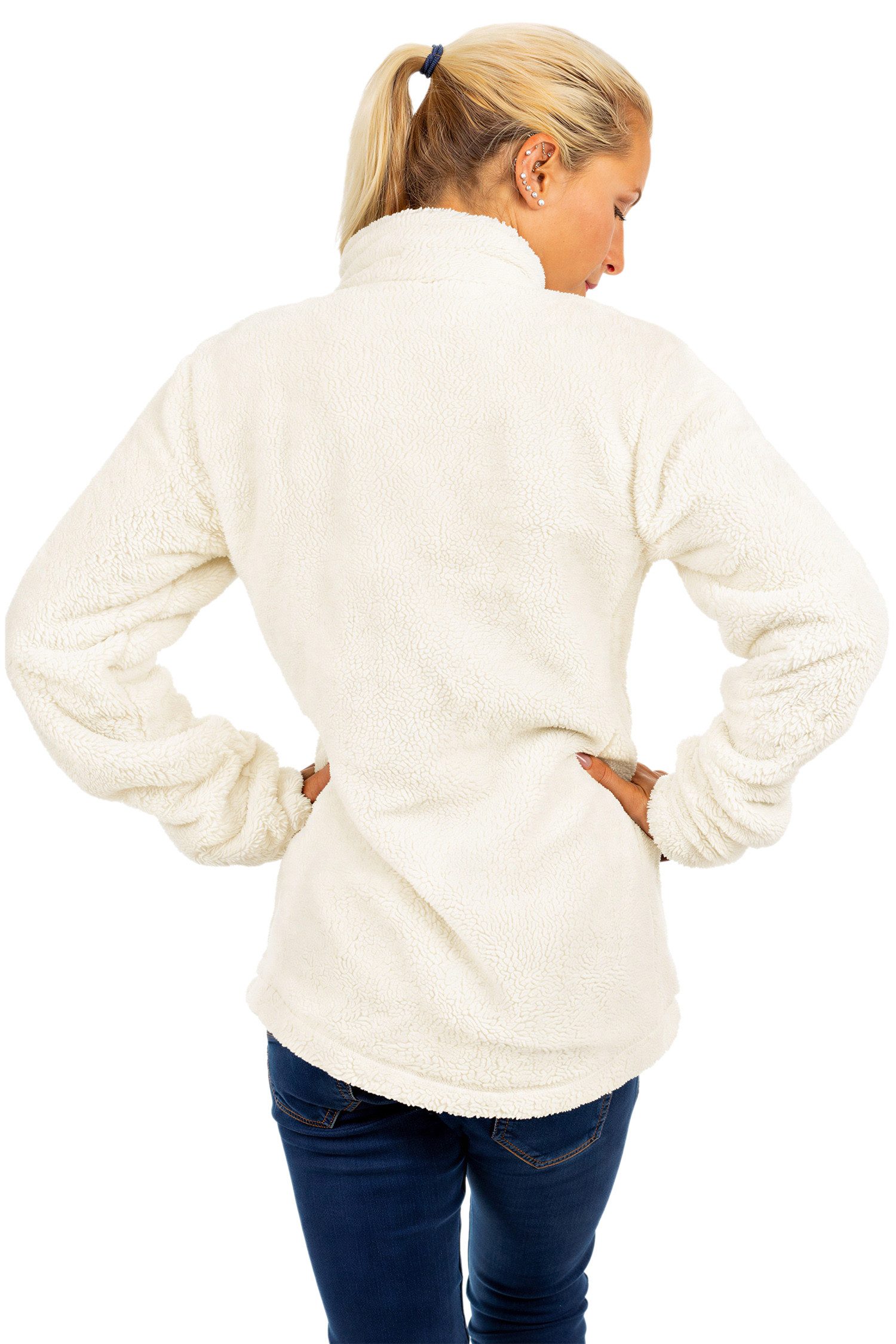 Reichstadt Fleecejacke Damen Fleecejacke 22RSW002 Extravagante Reißverschluss-Anhänger