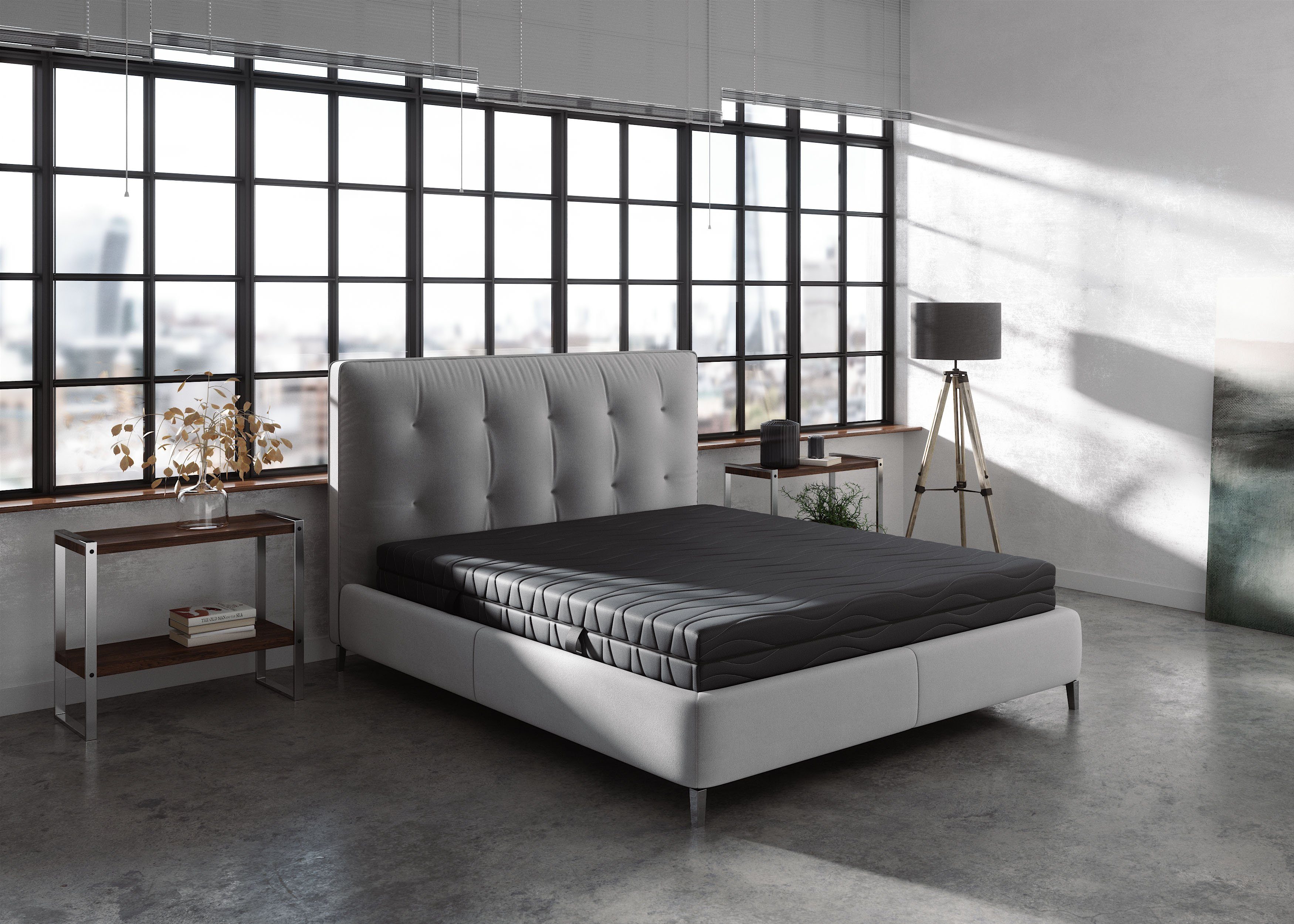 Taschenfederkernmatratze Black Diamond Comfort, Matratze 90x200, 140x200 cm & weitere Größen, OTTO home, 20 cm hoch, 7-Zonen, H2 / H3 / H4, ergonomisch, atmungsaktiv