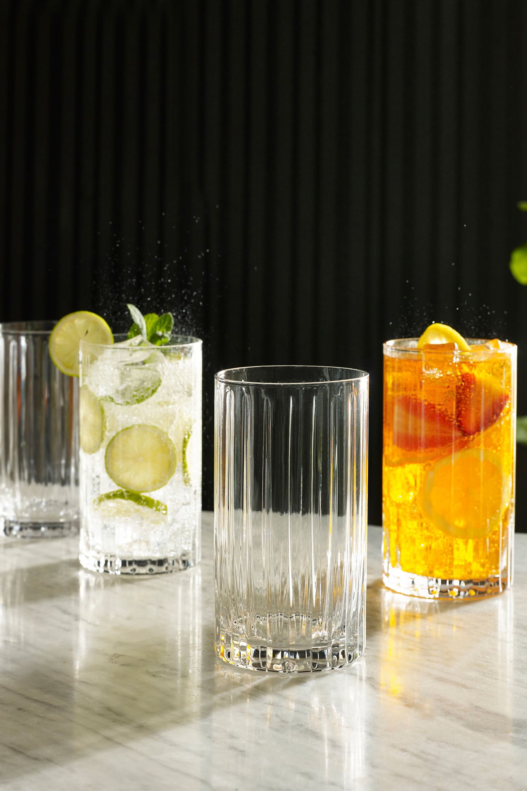 Next Tumbler-Glas Hohe Trinkgläser Collins, 4er-Set, 4-tlg., Glas