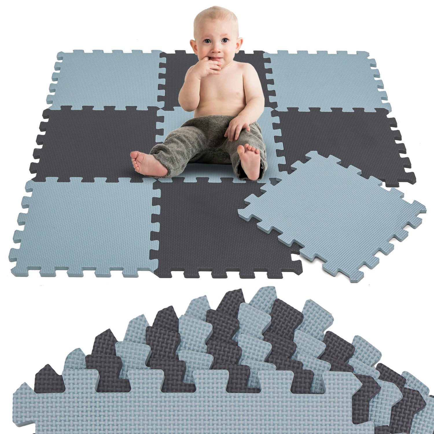 LittleTom Puzzlematte ab dem 1. Tag - 9 Teile Baby Spielmatte - 30 x 30 Kin günstig online kaufen