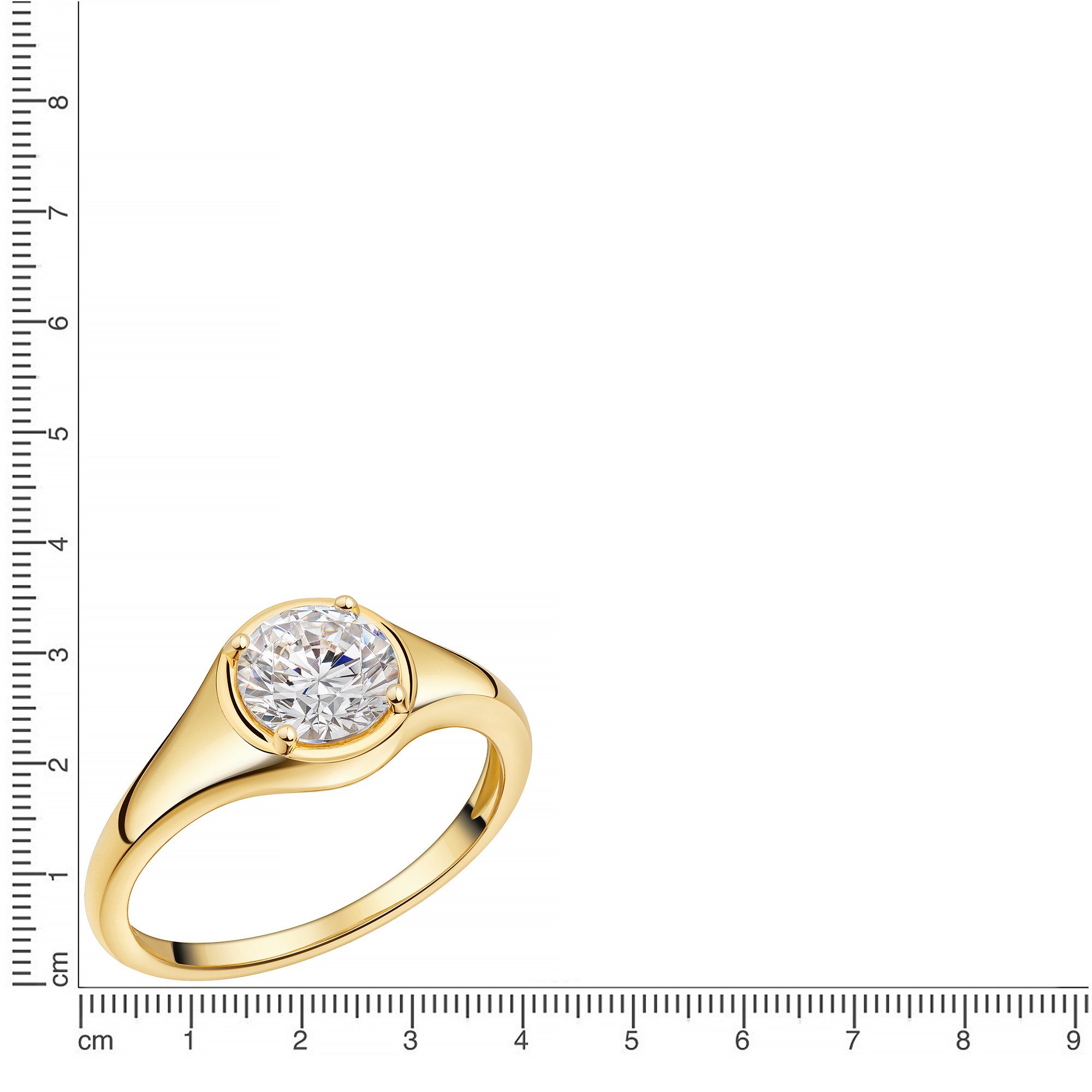 Firetti Fingerring Schmuck Geschenk Silber 925 Damenring Ring Solitär, mit Zirkonia (synth)