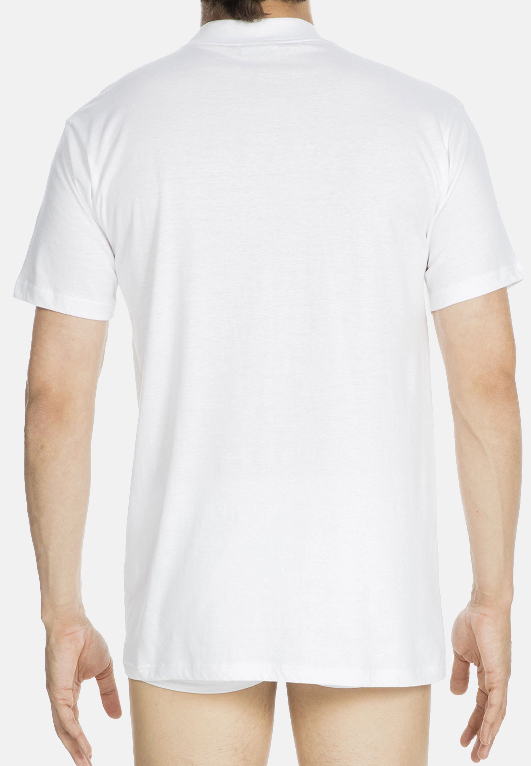 Weiß New Unterhemd mit Rundhals Baumwolle Atmungsaktiv (1-St) - - Hom T-Shirt Harro