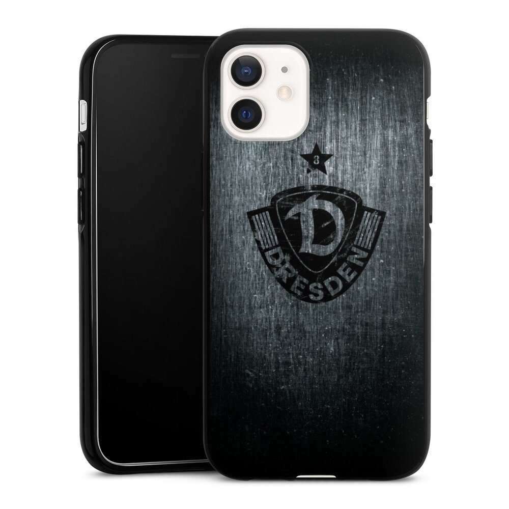 DeinDesign Handyhülle SG Dynamo Dresden Offizielles Lizenzprodukt Vintage, Apple iPhone 12 Silikon Hülle Bumper Case Handy Schutzhülle