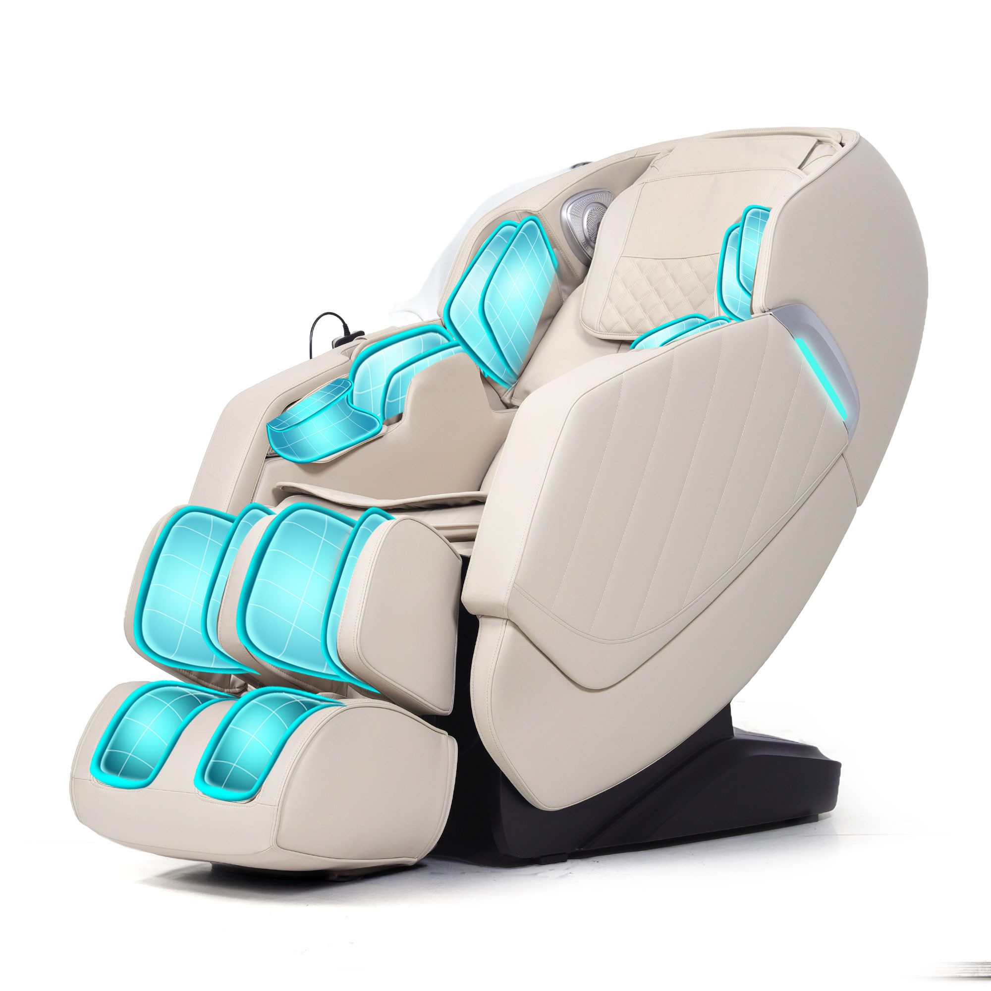 HealthRelife Massagesessel mit Zero-Gravity, 3D Shiatsu, Körperscan, SL-Schiene, beheizbarer (1-St), mit Relaxfunktion