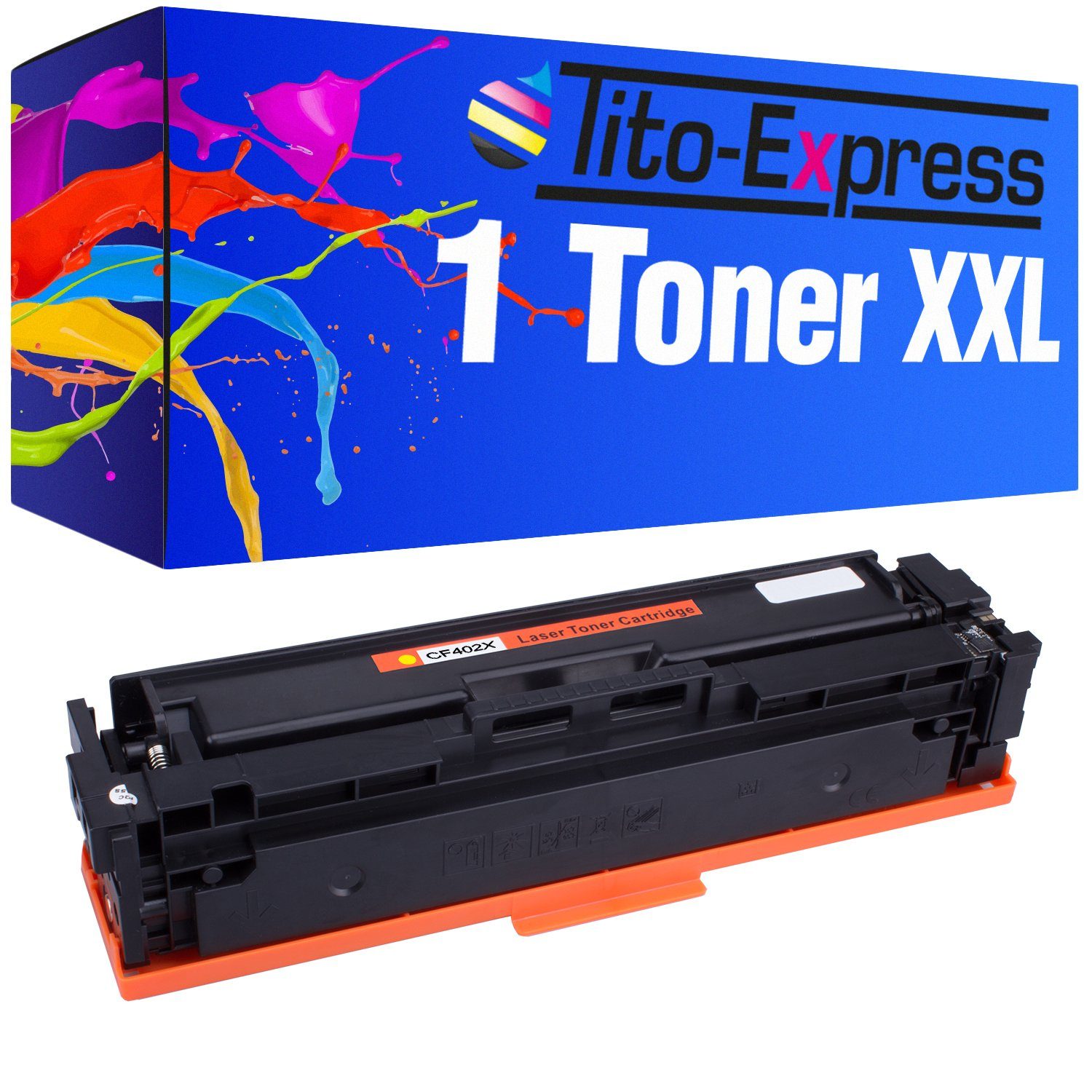 Tito-Express Tonerpatrone ersetzt HP CF 402 X CF 402X CF402X 201X, (1x Yellow), für Color Laserjet Pro MFP M277dw M277n M252dw M277 M274n M252n M252