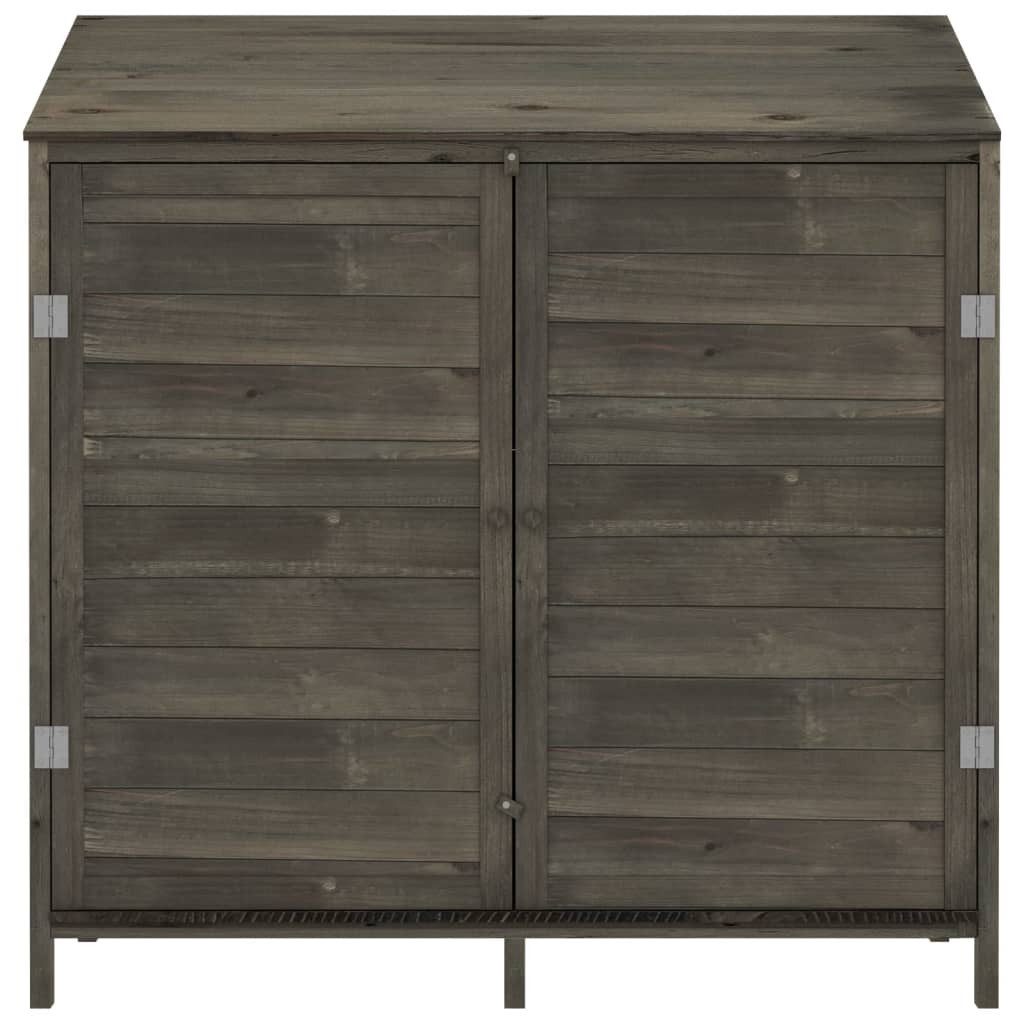 vidaXL Garten-Geräteschrank 102 x 52 x 112 cm Gerätehaus Anthrazit 102x52x112 cm Massivholz Tanne