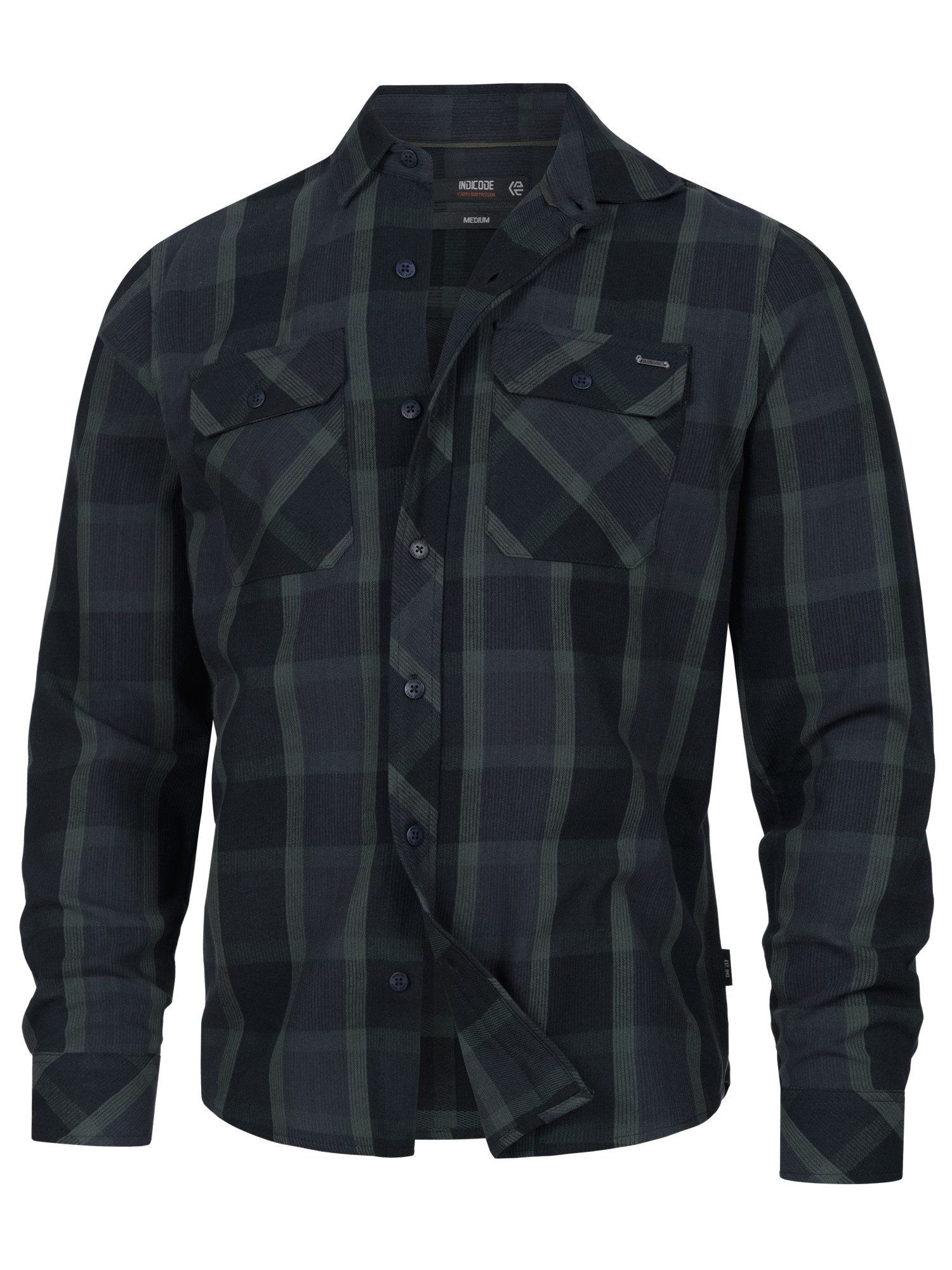 Indicode Langarmhemd Herren INPomal Herrenhemd Langarm Herren Karohemd aus günstig online kaufen