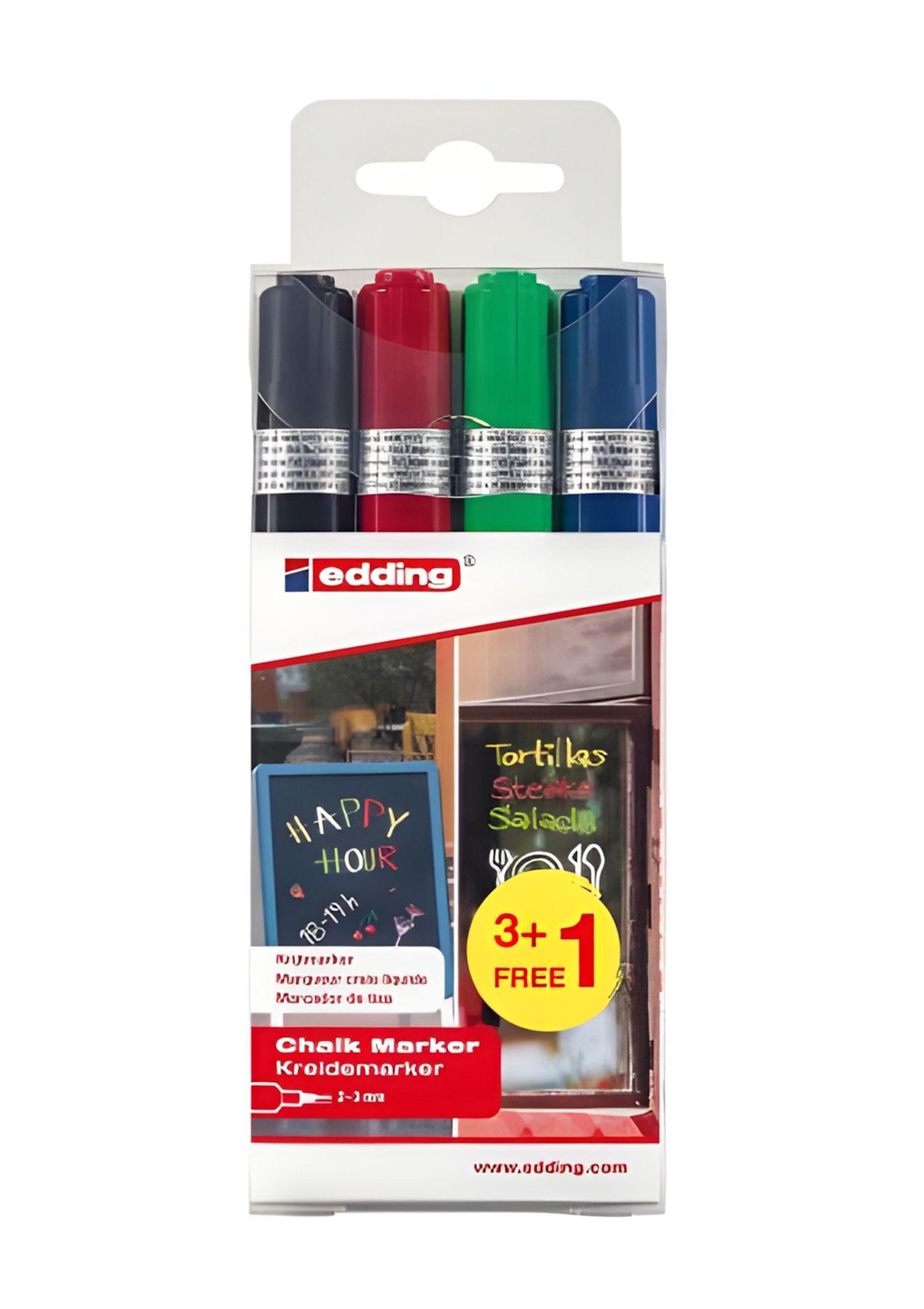 edding Malstift Edding Kreidemarker 4095 4er-Set sortiert BTS