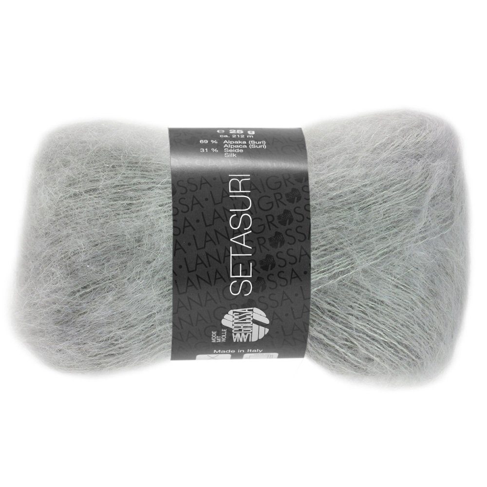 LANA GROSSA SETASURI Häkelwolle, 212 m (Feines Lace-Garn aus Alpaka (Suri) und Seide), 25 g