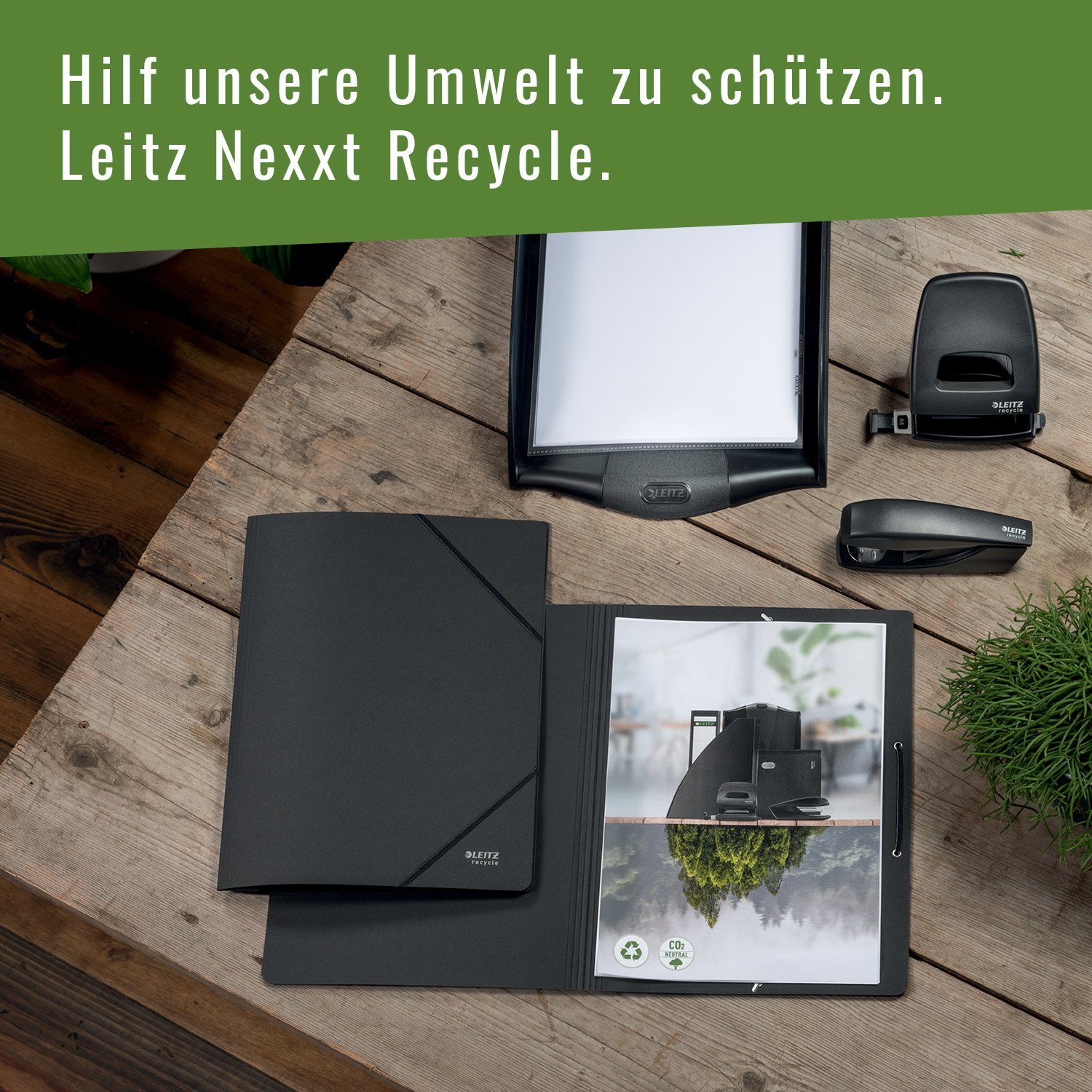 recycelbar, Recycle, LEITZ A4 zu für im 100% Format Eckspanner, 250 Abheftstreifen bis Blatt