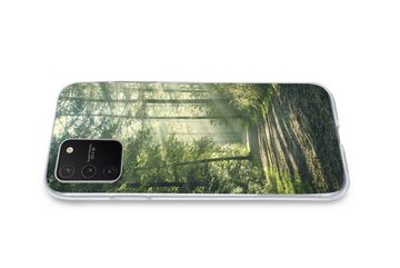 MuchoWow Handyhülle Wald - Weg - Sonne - Bäume - Grün - Natur, Phone Case, Handyhülle Samsung Galaxy S10 Lite, Silikon, Schutzhülle