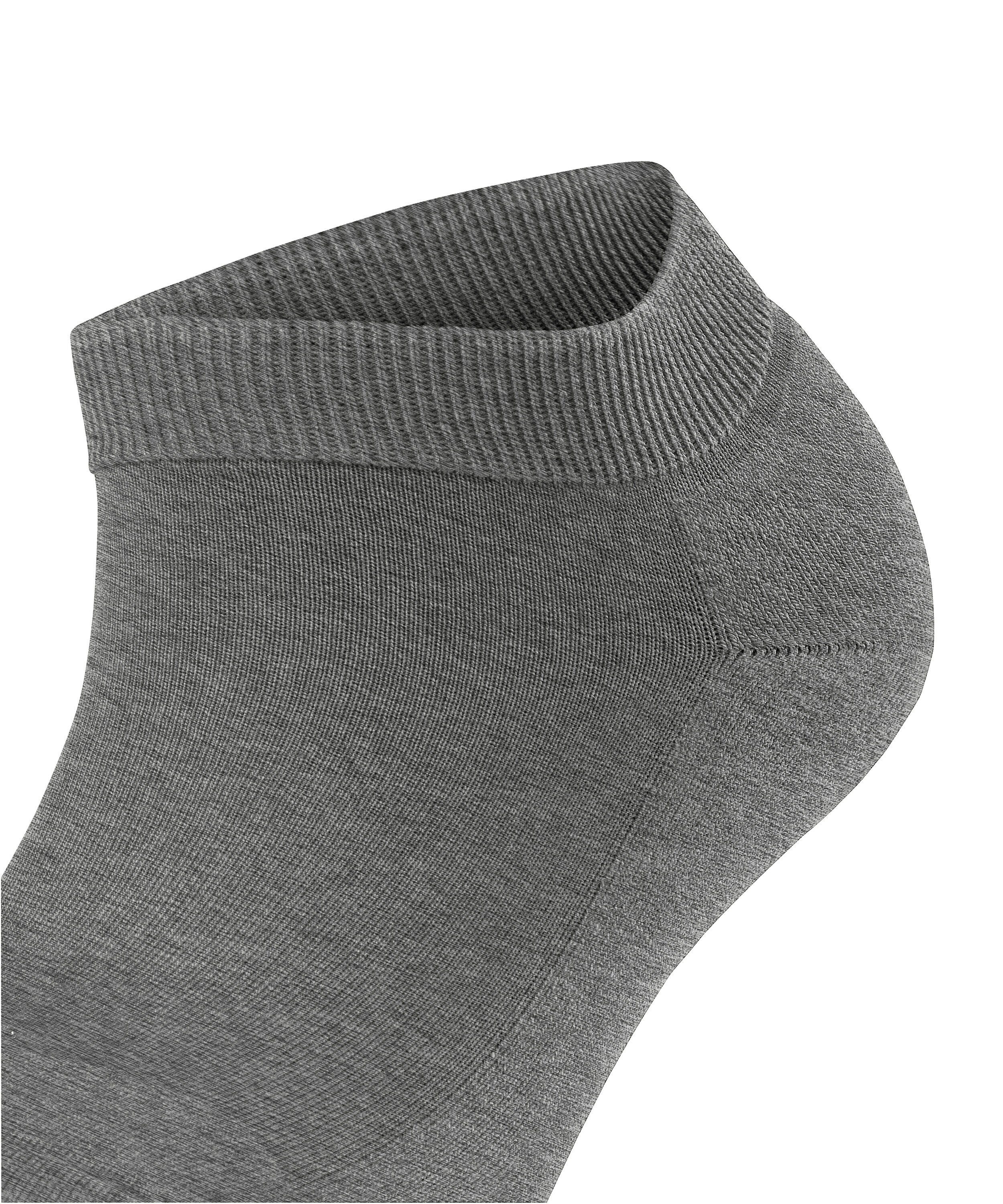 Wolle-Lyocell FALKE (3216) greymel. aus light (1-Paar) ClimaWool Sneakersocken klimaregulierender Mischung