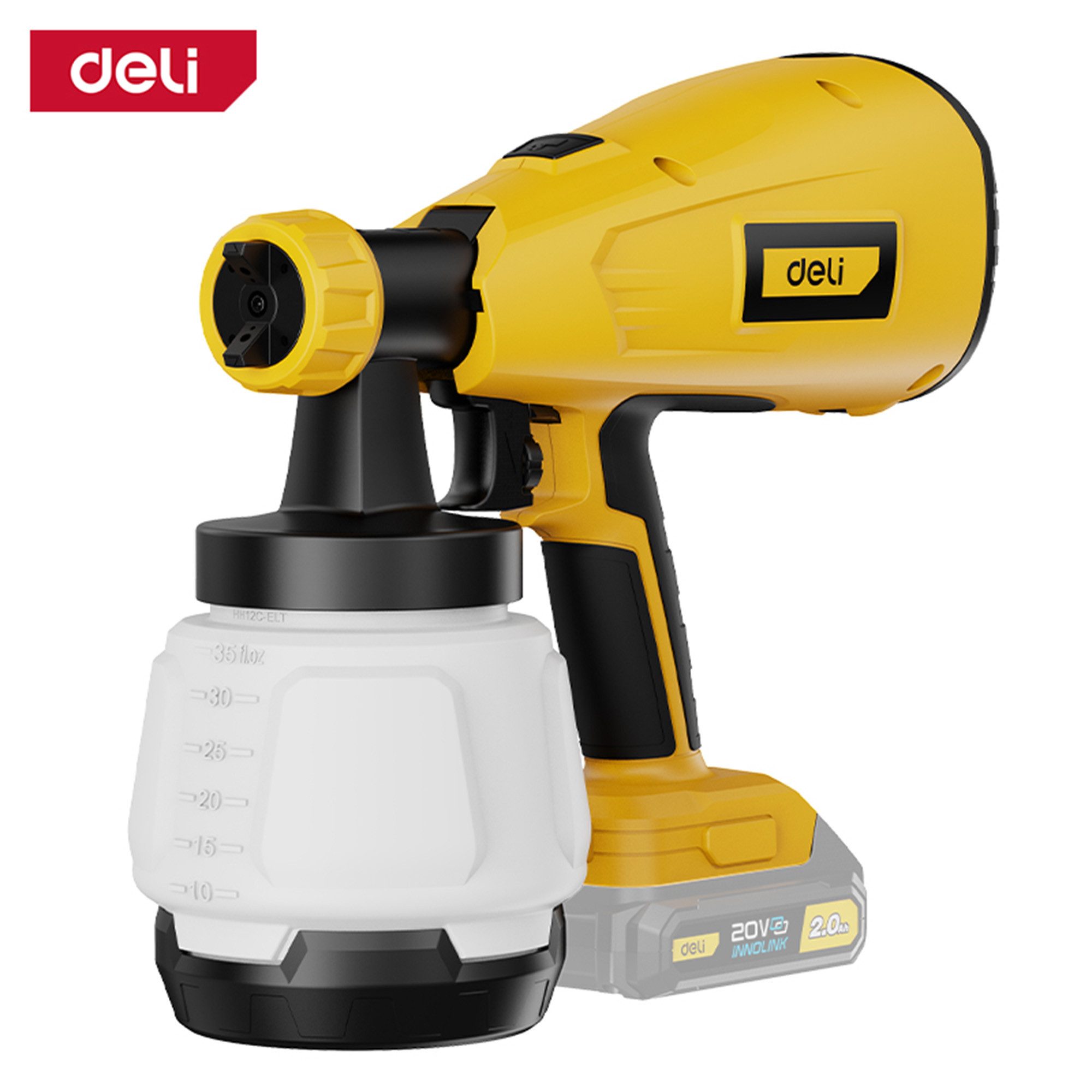 DELI Farbsprühgerät Lithium-Ion Farbsprühpistole