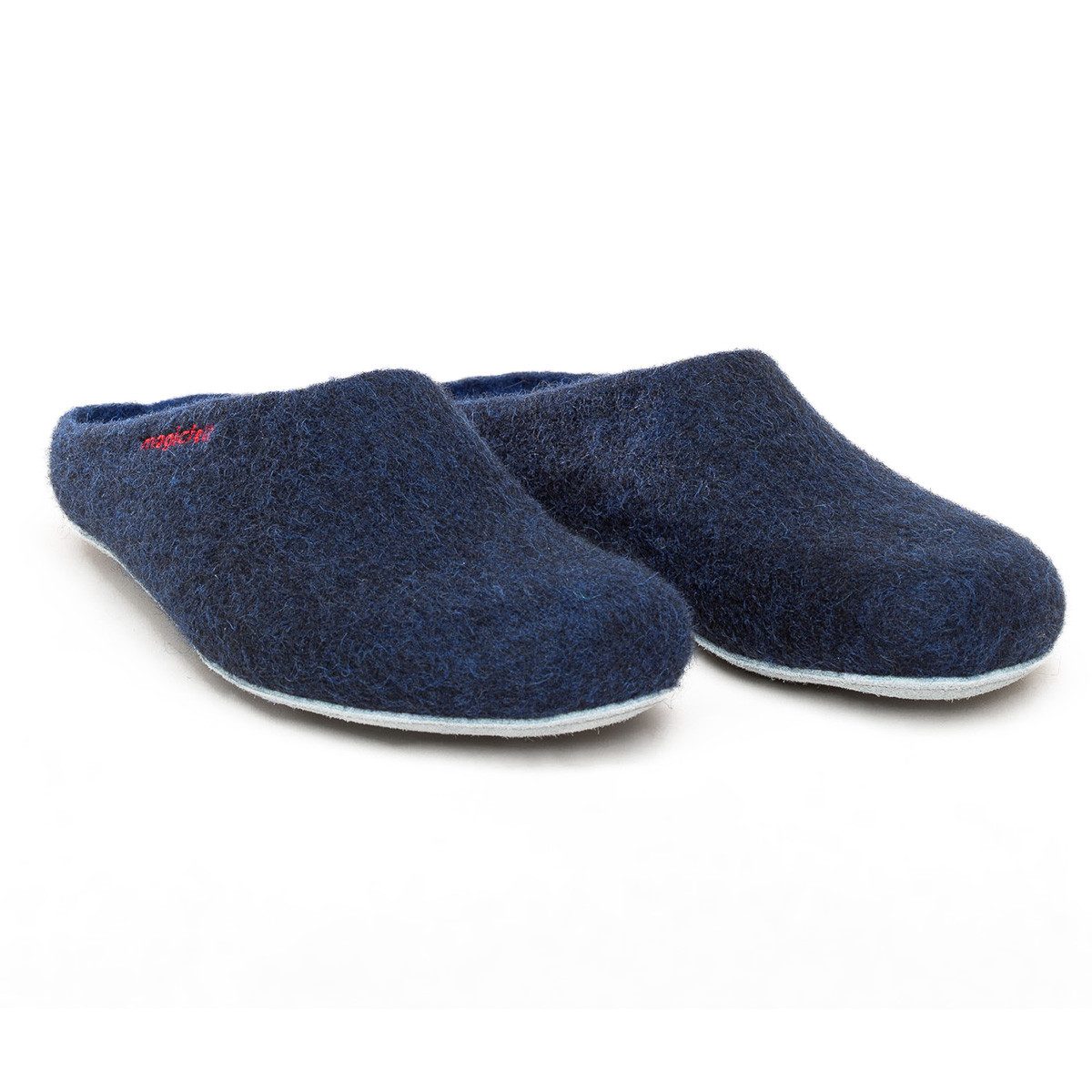 Magicfelt Filz Pantoffel (1-tlg) Pantoffeln - Aus feinster, handgelesener Schurwolle, Mit Ledersohle
