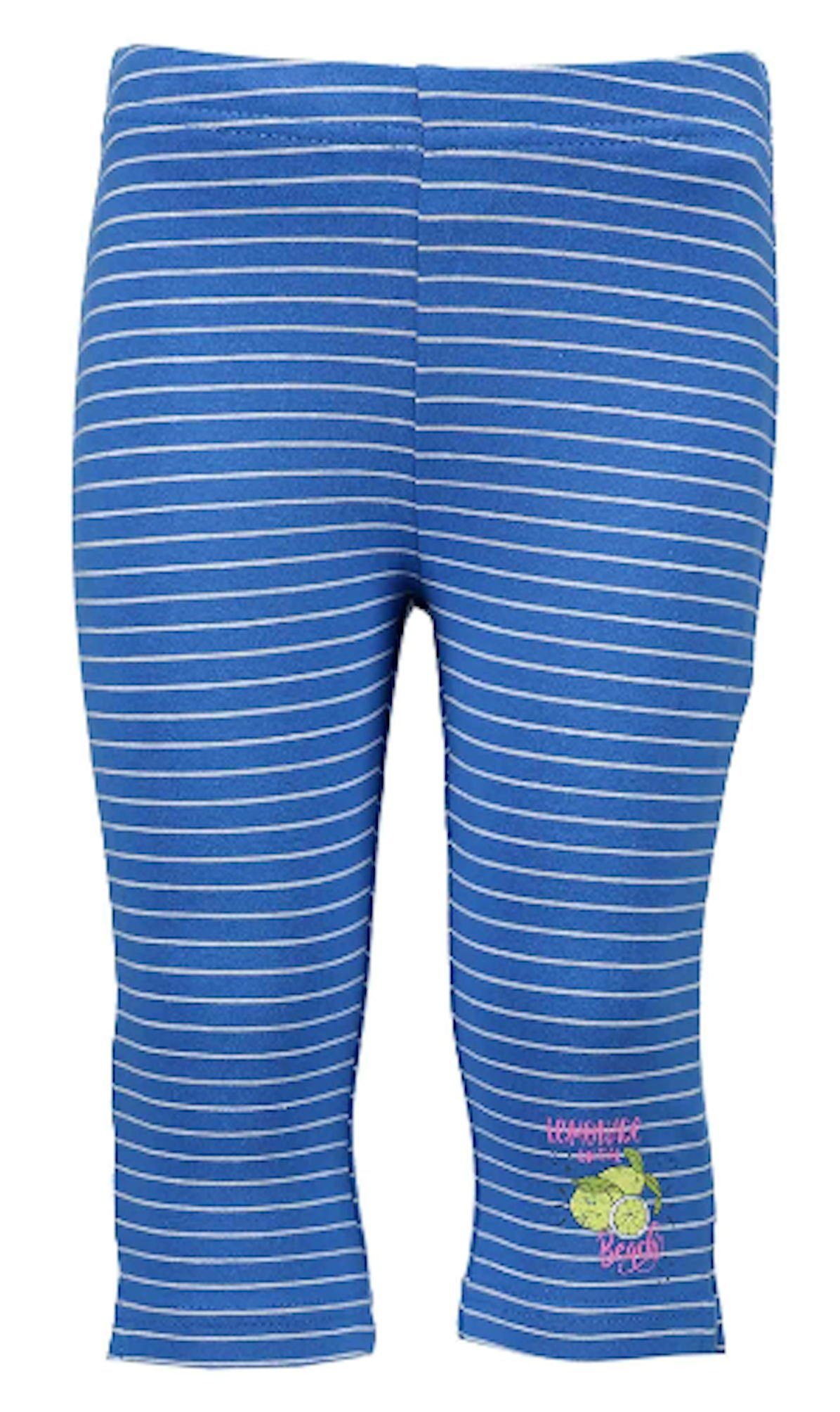 Blue Capri gemustert Caprileggings Seven Seven Hose (1-tlg) Leggings Sommer Blue Blau Legging Shorts