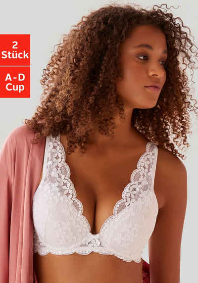 petite fleur Push-up-BH (Packung, 2 Stück) in High Apex Schnittform, Dessous