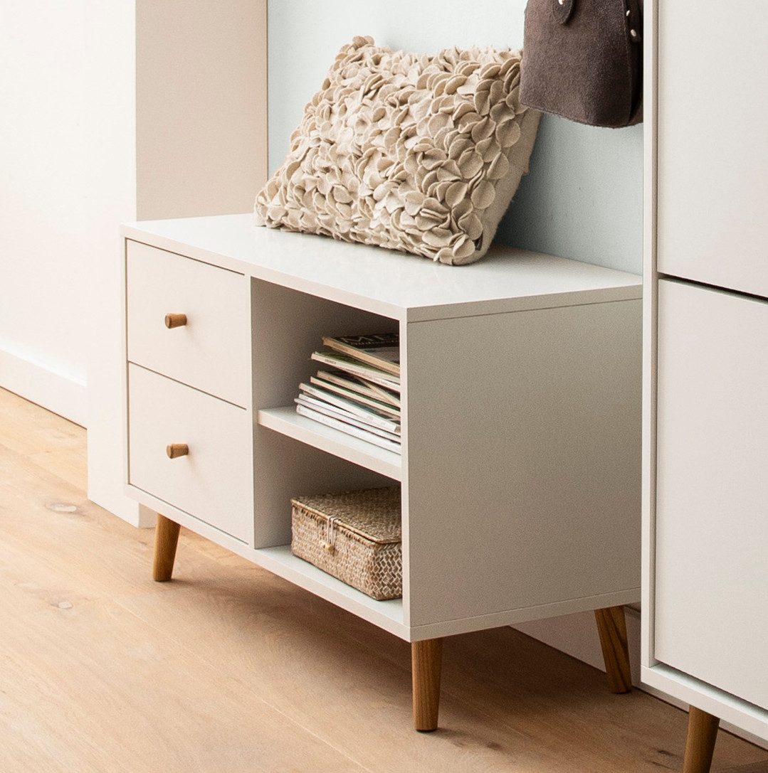 Schildmeyer Bank Bjarne, Breite 78 cm, Griff und Möbelfüße aus Massivholz