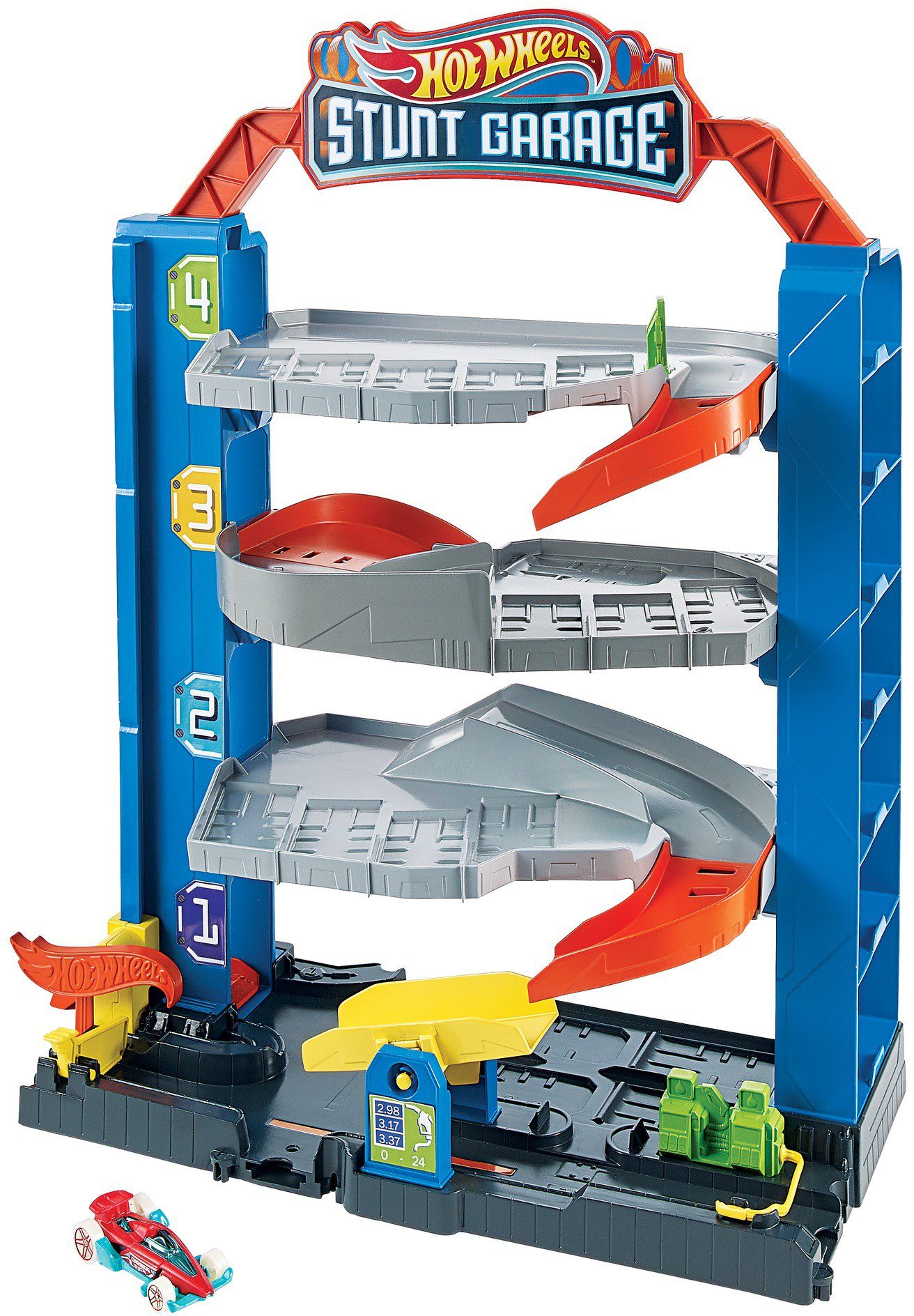 Mattel® Hot Wheels Spiel-Parkgarage Stunt-Garage Spielzeugauto Parkhaus, inklusive 1 Spielset