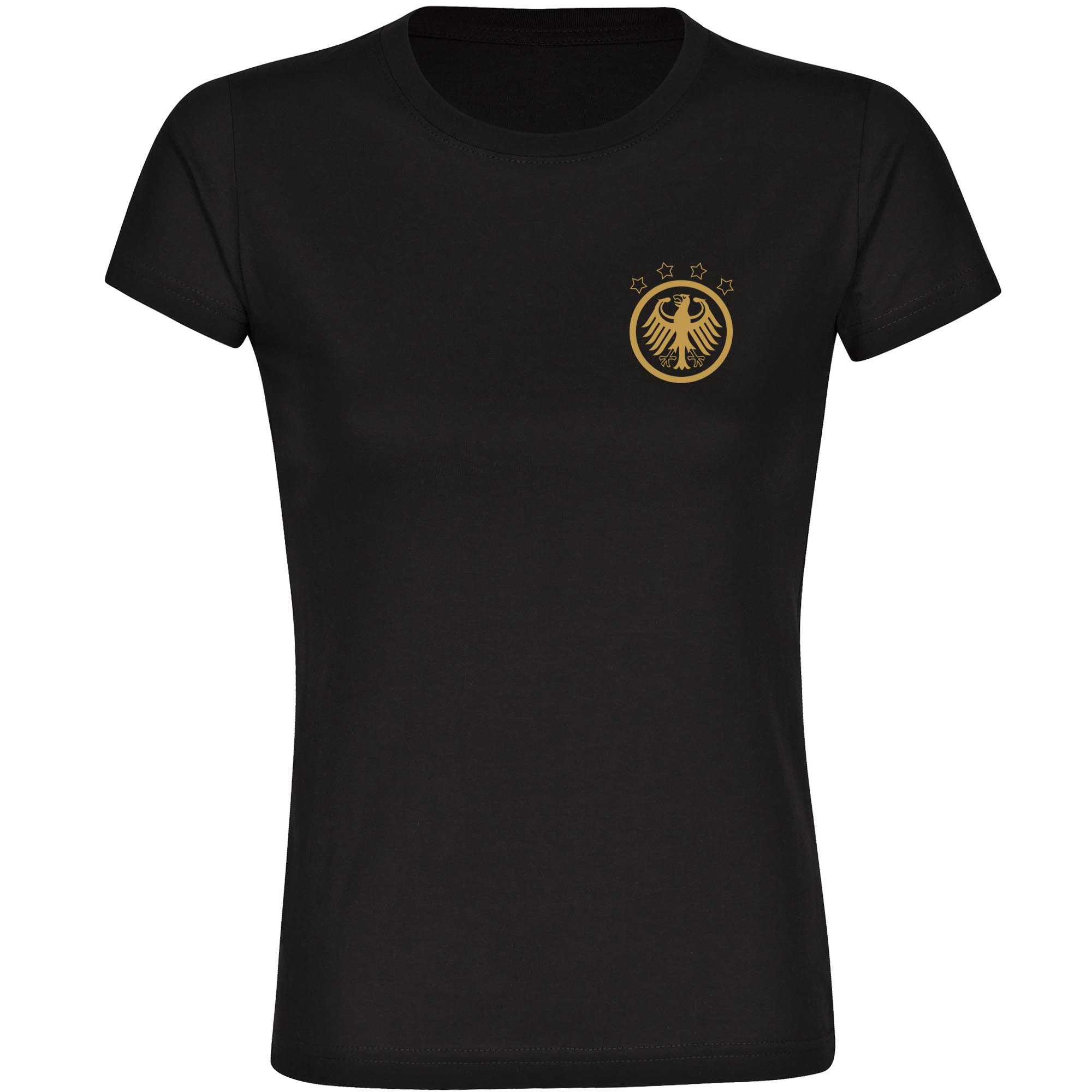 T-Shirt Damen Deutschland - Adler Retro Gold - Frauen