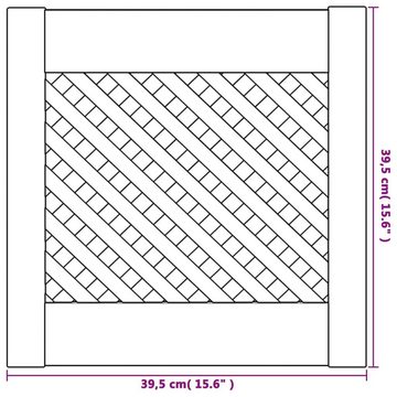 vidaXL Kleiderschrank Schranktüren 2 Stk Gitter-Design 39,5x39,5cm Massivholz Kiefer