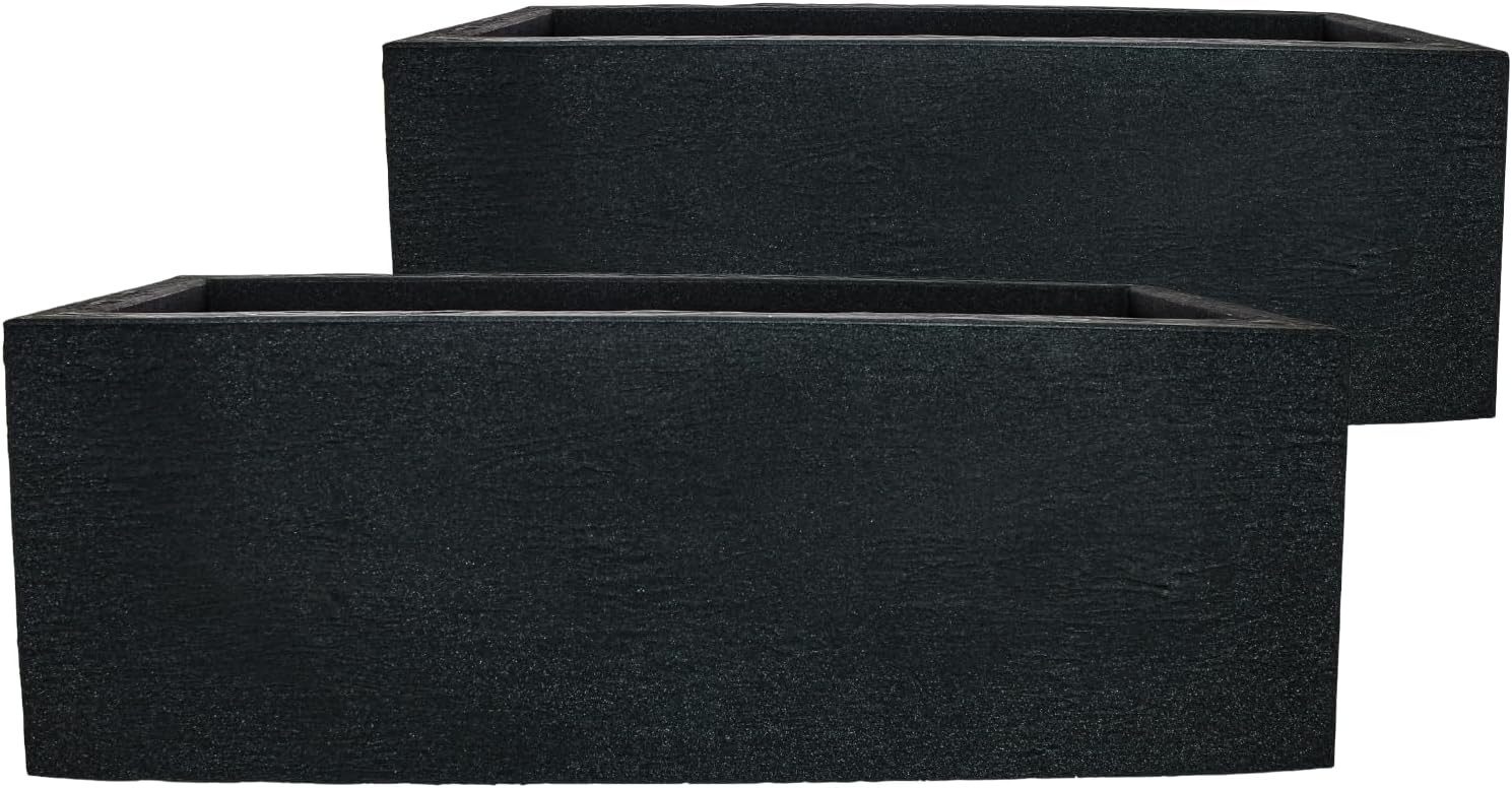 Centi Blumenkasten LIMA 80x30x27 cm 60L (2er-set), Blumenkasten groß für außen
