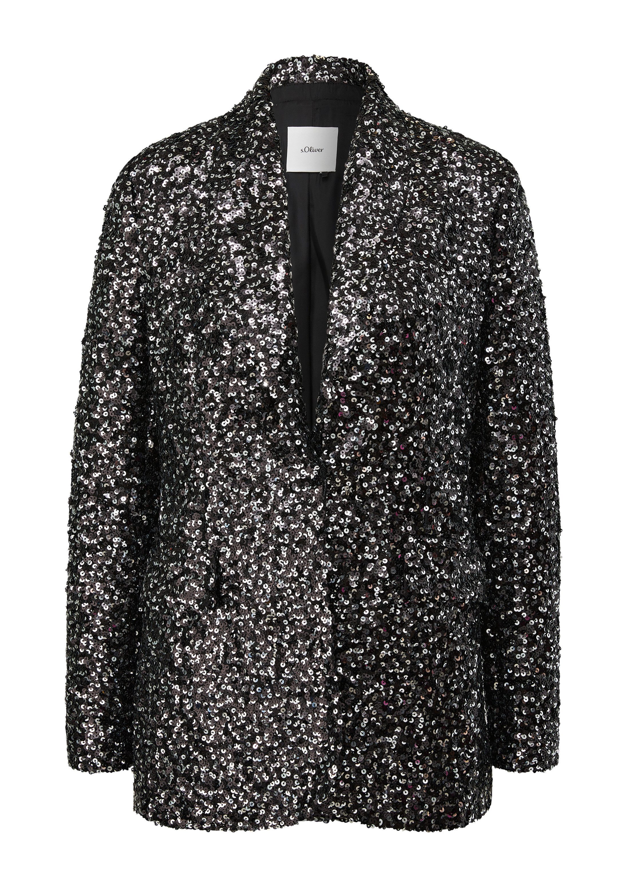 s.Oliver Jackenblazer Indoor-Blazer Klassischer Blazer mit Pailletten