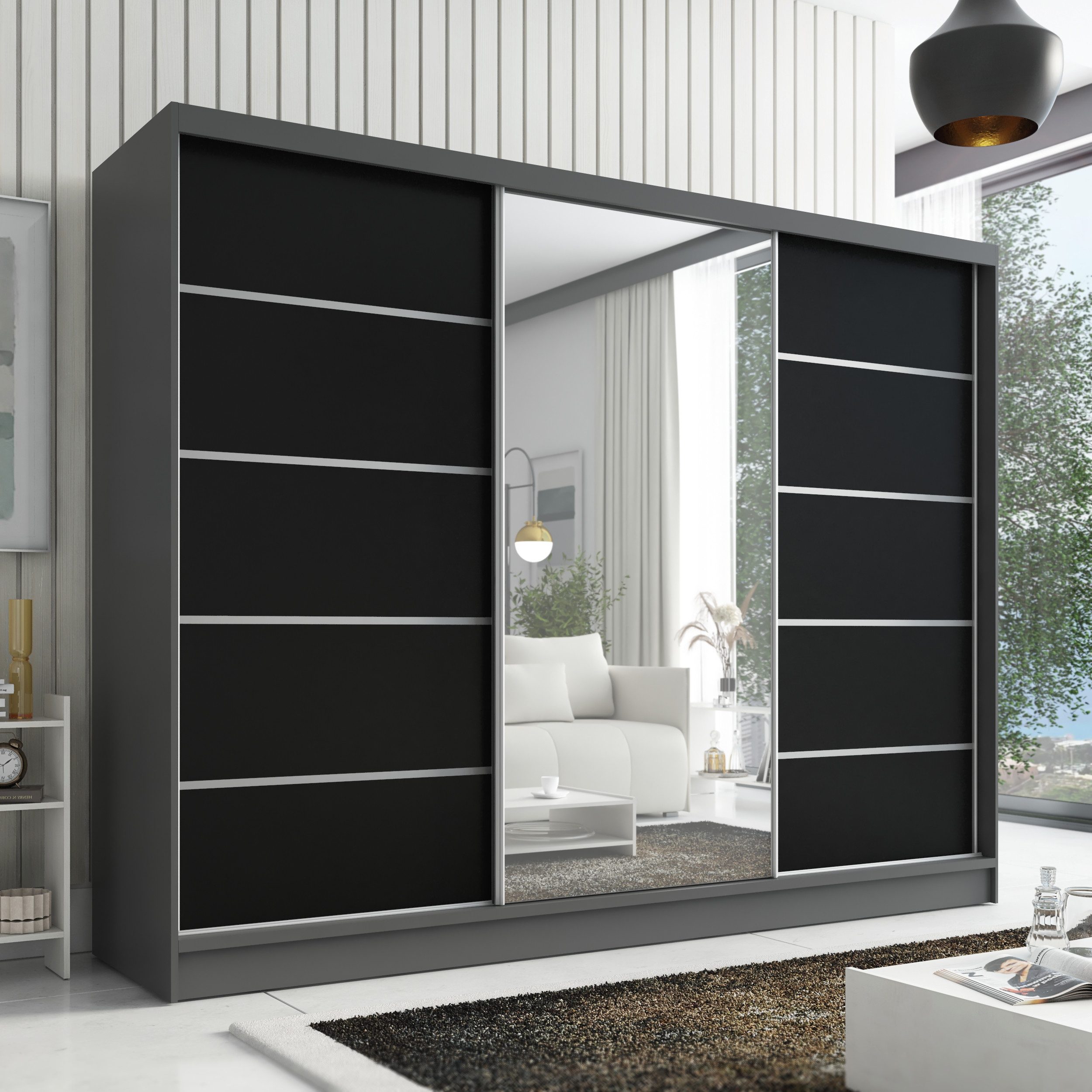 A&J MöbelLand GmbH Schiebetürenschrank AURELIA 1 mit 3 Schubladen und Spieg günstig online kaufen