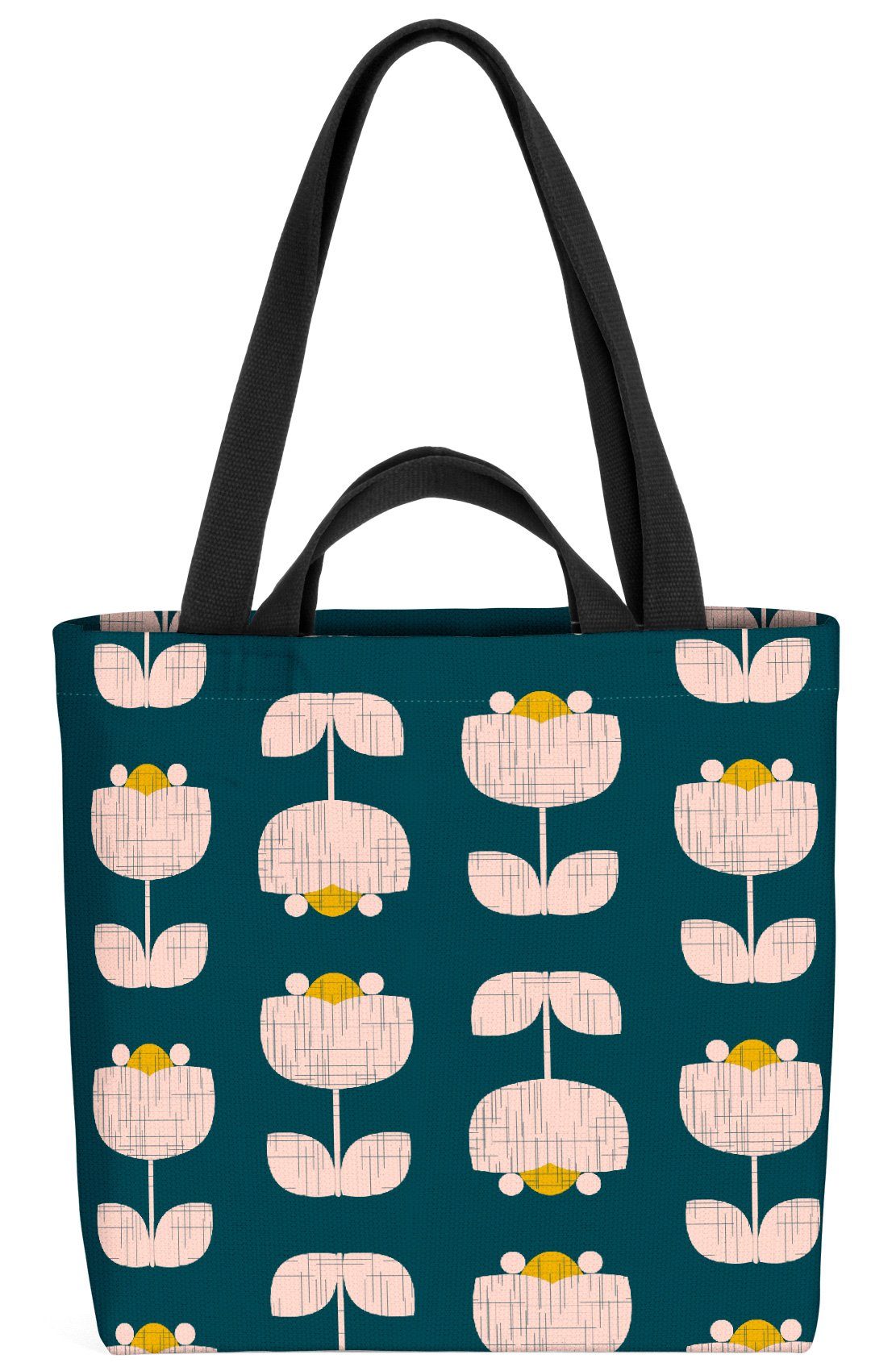 VOID Henkeltasche (1-tlg), Grafische Blumen Tulpen Sommer Blumen Blüten Blätter Floral Wiese Som