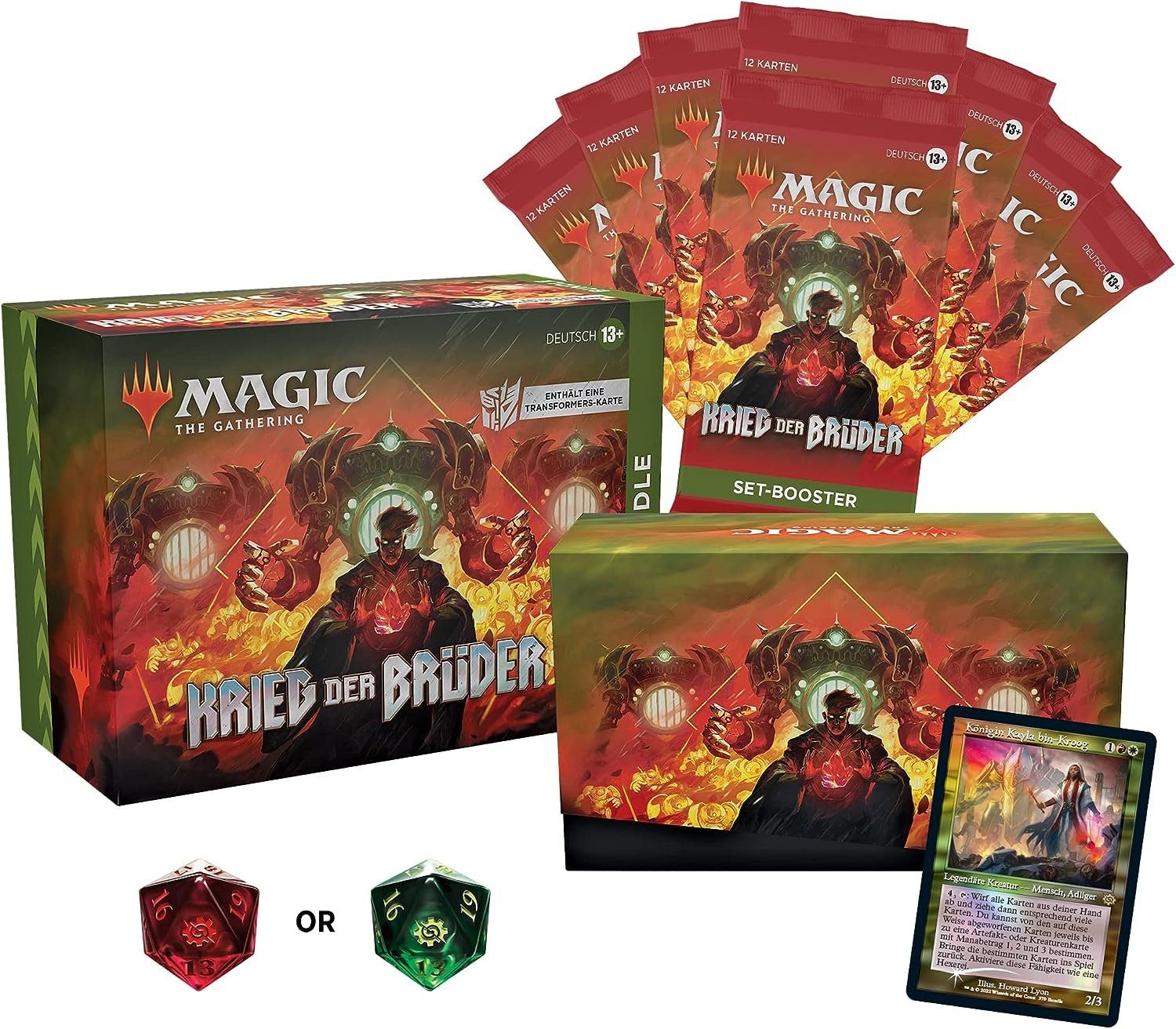 Magic the Gathering Sammelkarte Krieg der Brüder Bundle - 8 Booster + Zubehör Deutsch, Bundle