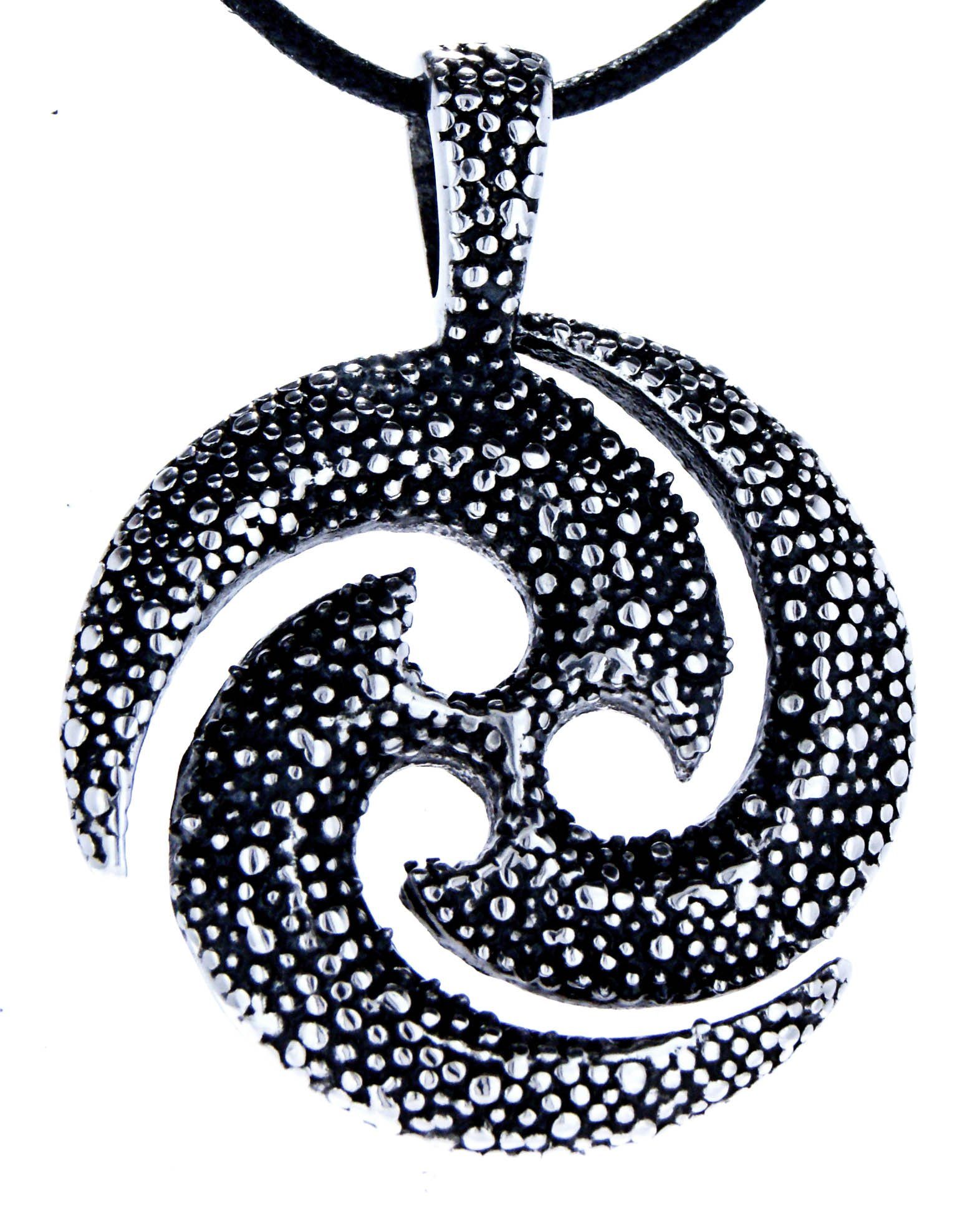 Kiss of Leather Kettenanhänger Triskele Dreier Spirale Keltisches Symbol Anhänger Edelstahl