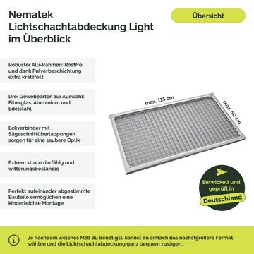 Nematek Lichtschachtabdeckung Nematek® Insektenschutz Fliegengitter für Kellerschachtabdeckung