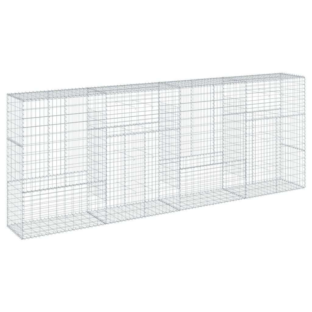 vidaXL Blumentopf Gabionen mit Deckel 400x50x150 cm Verzinktes Eisen (1 St)