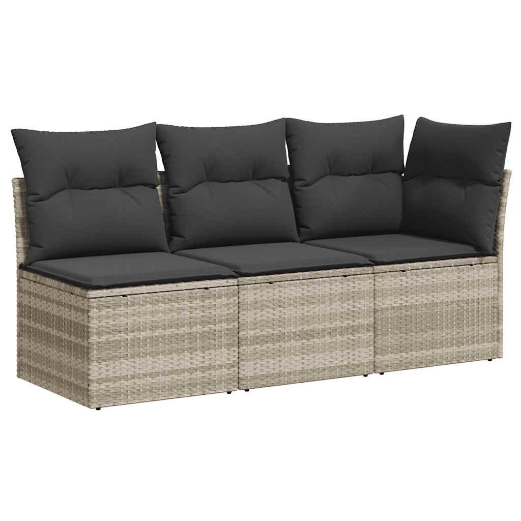 vidaXL Loungesofa Gartensofa mit Kissen 3-Sitzer günstig online kaufen