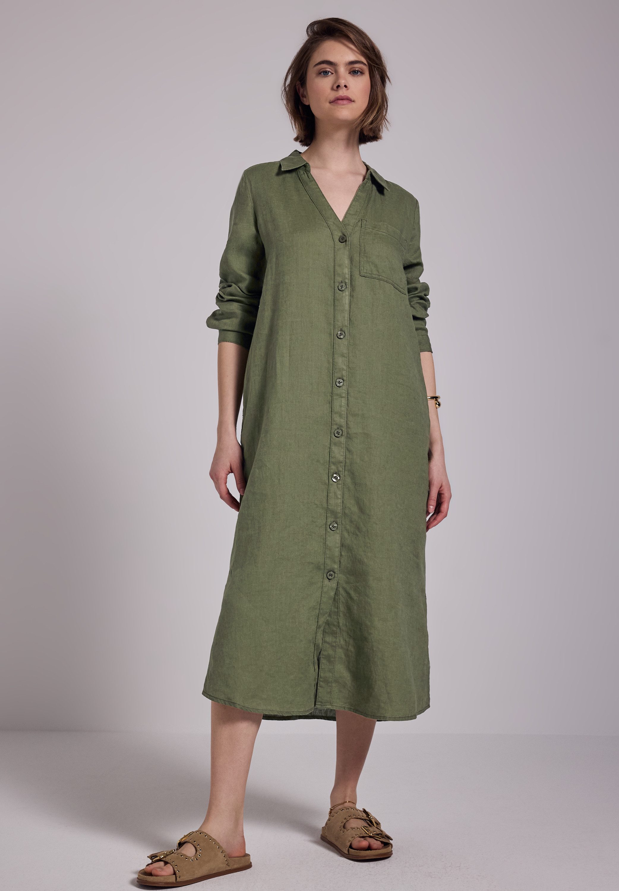 STREET ONE STUDIO Sommerkleid, mit Knopfleiste günstig online kaufen