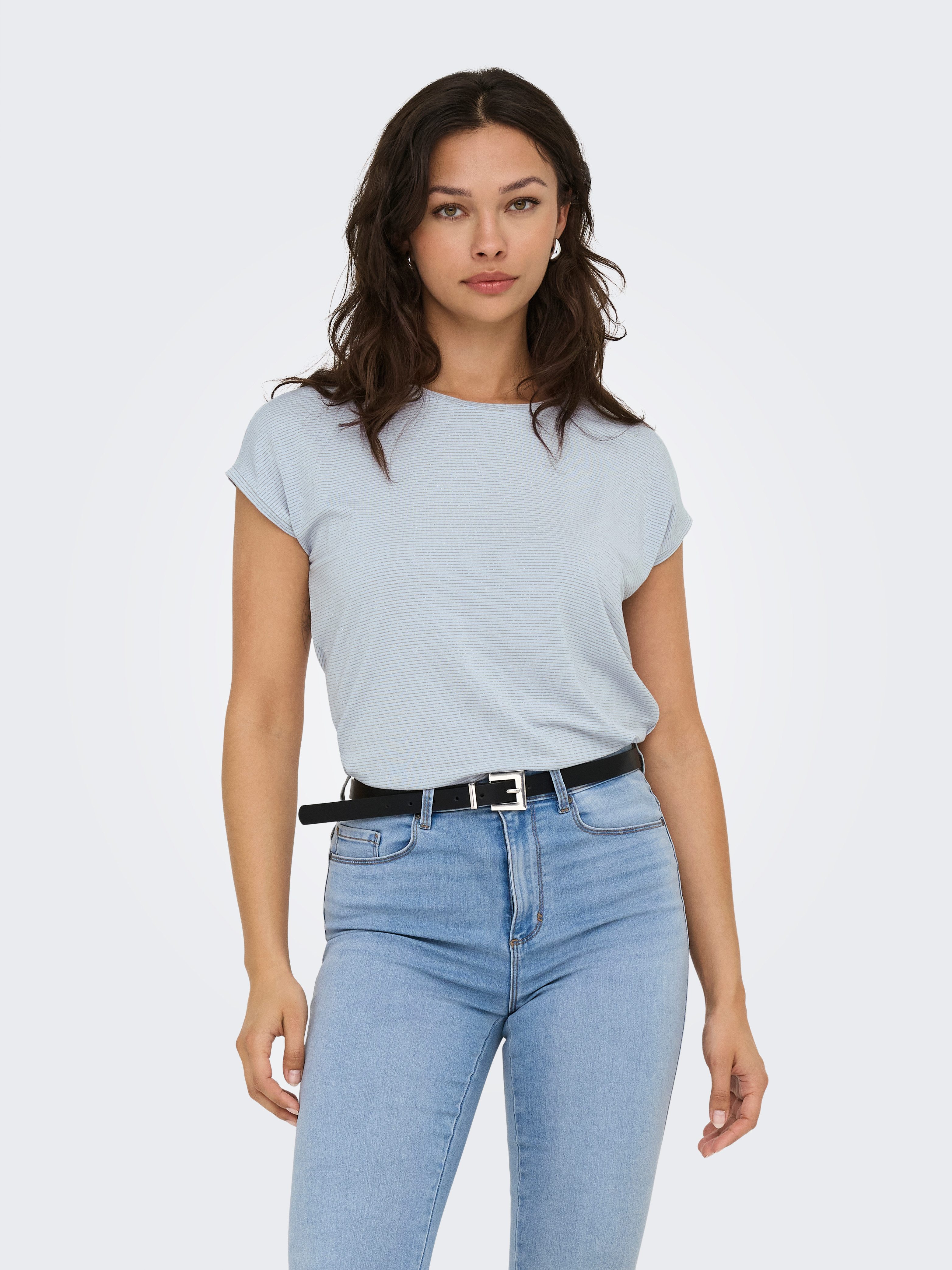 ONLY Kurzarmshirt ONLCLAUDIA S/S GLITTER STRIPE günstig online kaufen