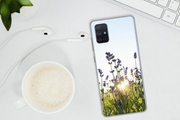 MuchoWow Handyhülle Nahaufnahme von Lavendel bei Sonnenuntergang, Handyhülle Samsung Galaxy A51, Smartphone-Bumper, Print, Handy