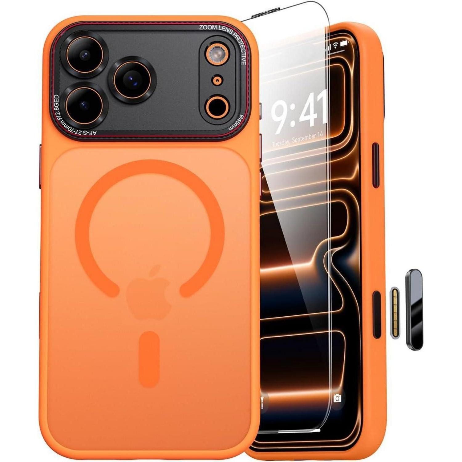 LuxusKollektion Handyhülle Hülle iPhone 17 Pro Max Magsafe Stoßfest iPhone 17 Pro Max Orange