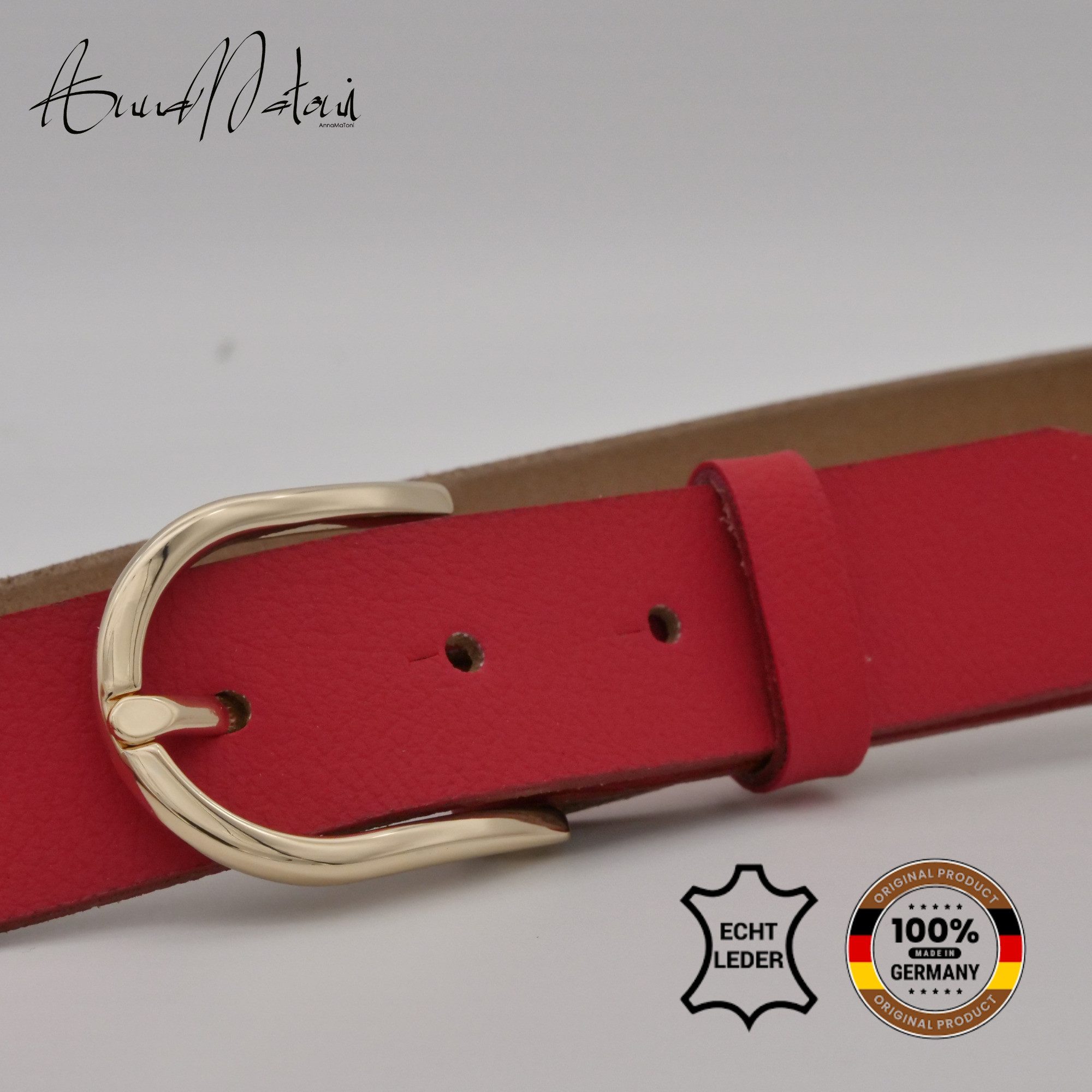 AnnaMatoni Ledergürtel AnnaMatoni Damen Ledergürtel Basic Gürtel 3cm breit günstig online kaufen