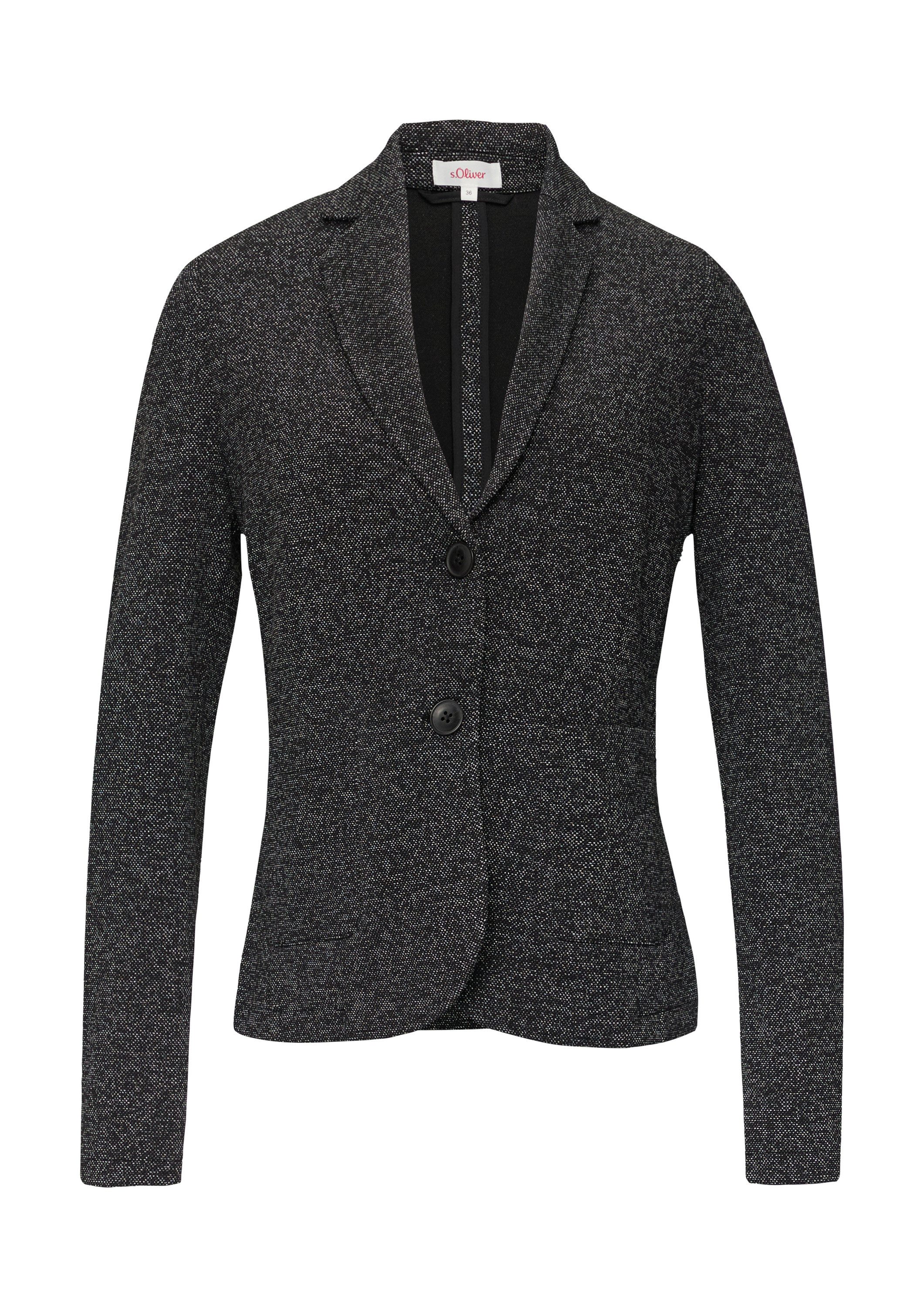 s.Oliver Jackenblazer Indoor-Blazer Blazer mit meliertem Muster im Slim Fit günstig online kaufen