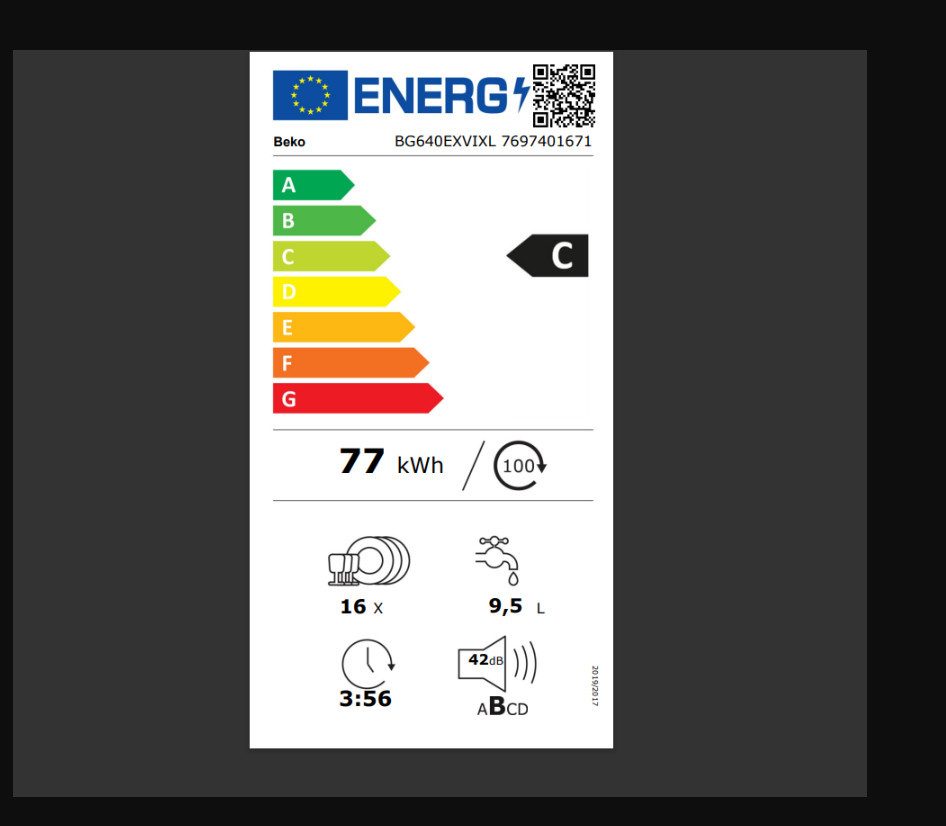 Energieeffizienzklasse: 